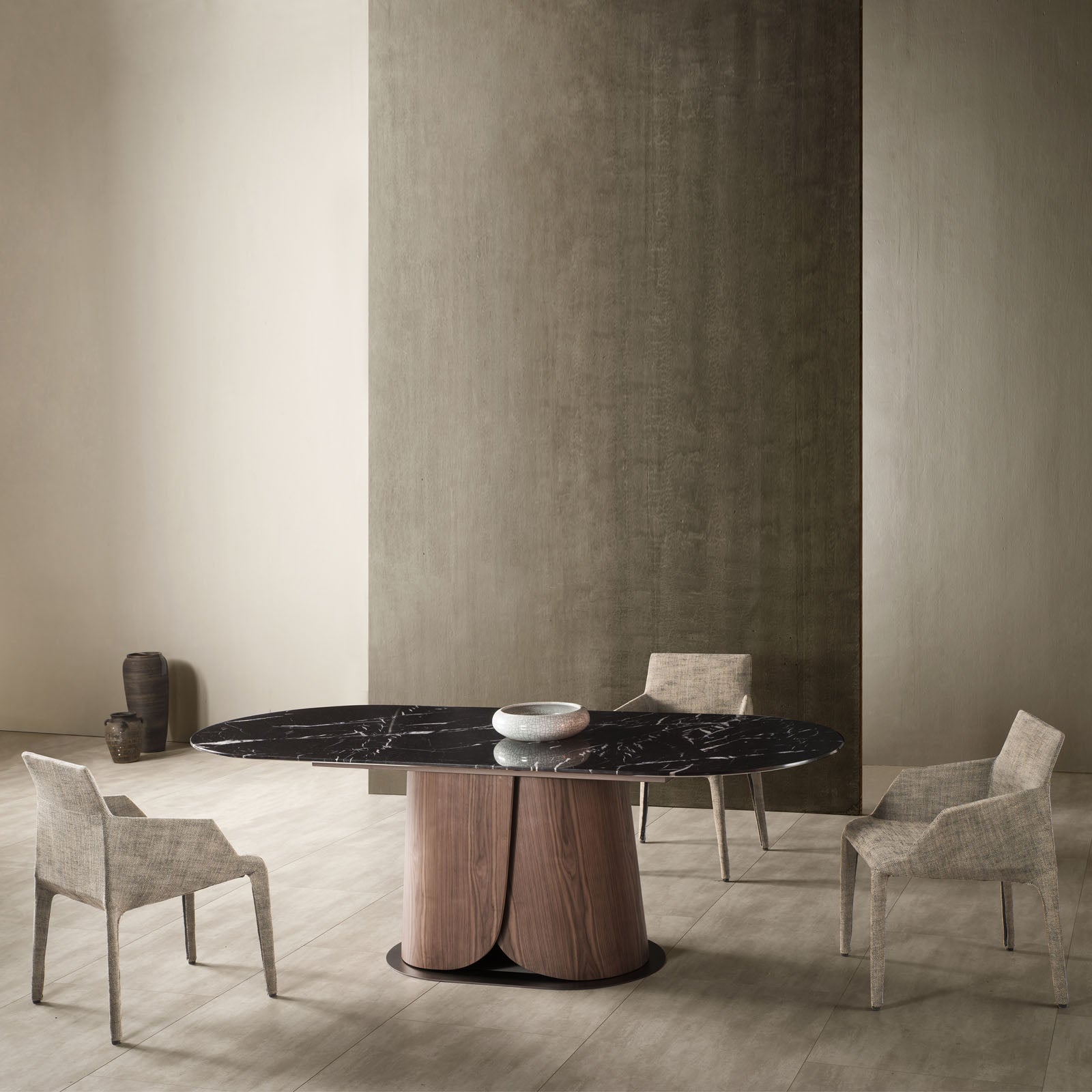 Display image of the Sandra Chair DC005YAS by Beacon, showcasing its modern design and upholstery details.