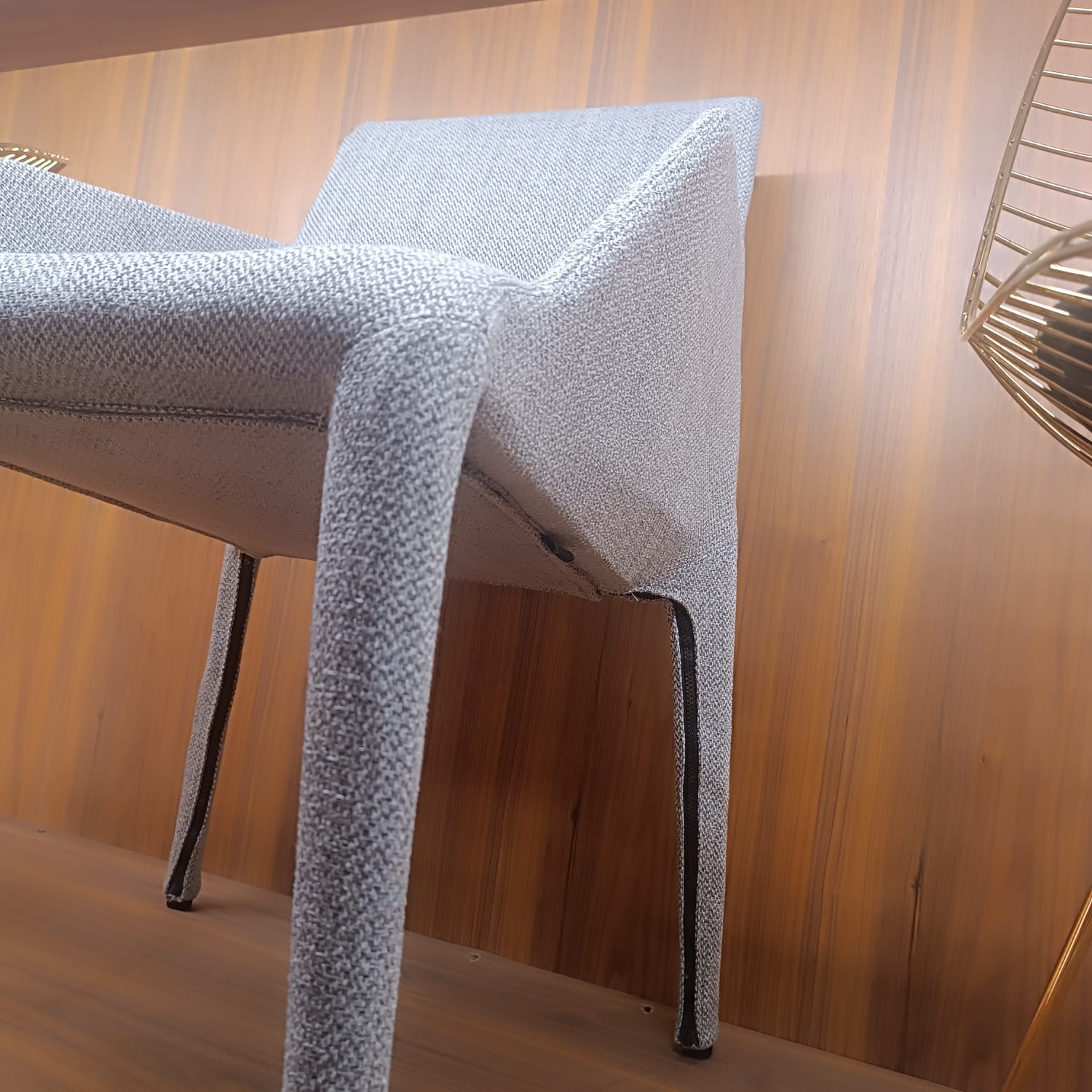 Display image of the Sandra Chair DC005YAS by BEACON, showcasing its modern design and fabric upholstery.