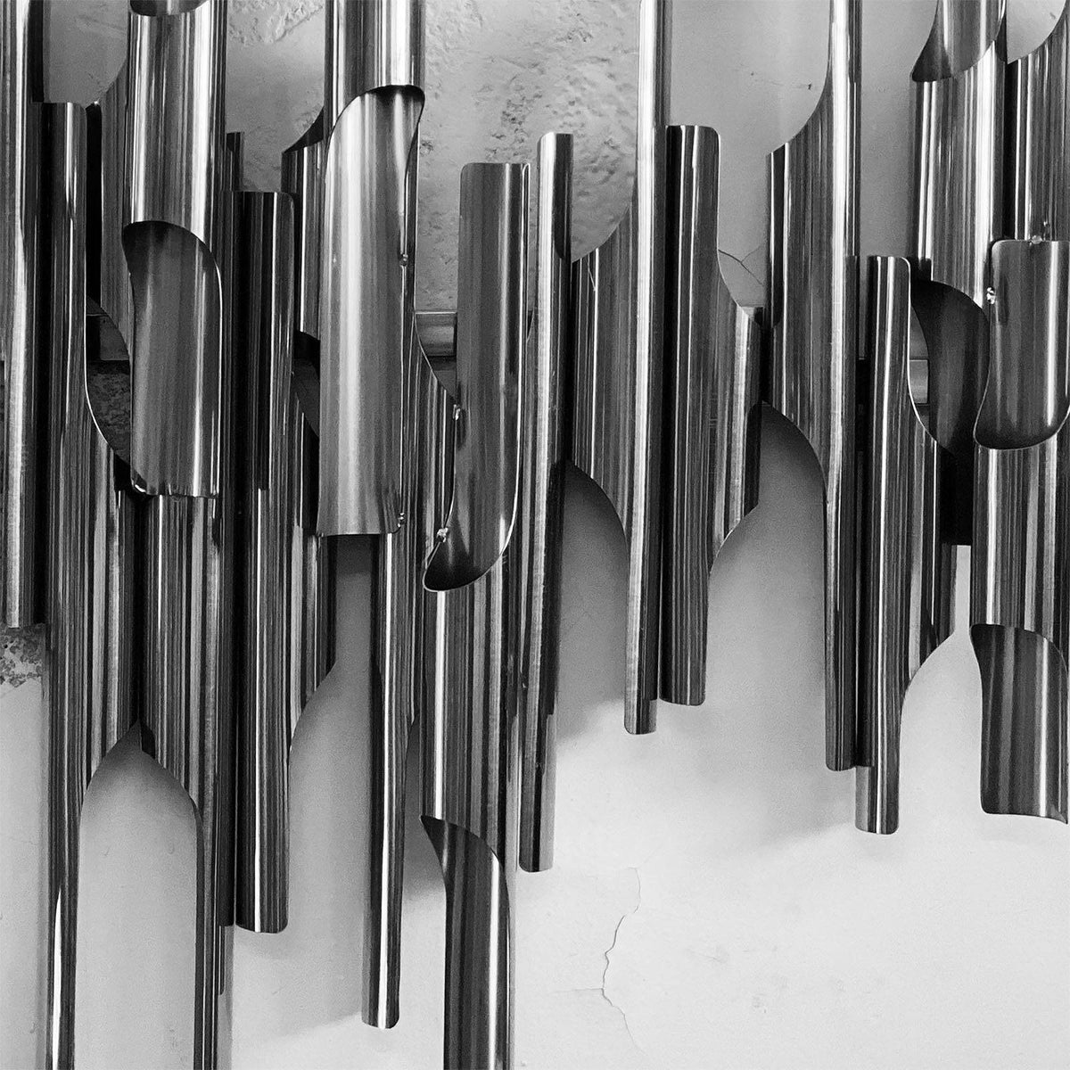 Display Item -  Silver Tubes Handcrafted Stainless Steel Artwork Bg2020012 Nakheel -  DISPLAY ITEM - ebarza Furniture UAE | Shop Modern Furniture in Abu Dhabi & Dubai - مفروشات ايبازرا في الامارات | تسوق اثاث عصري وديكورات مميزة في دبي وابوظبي