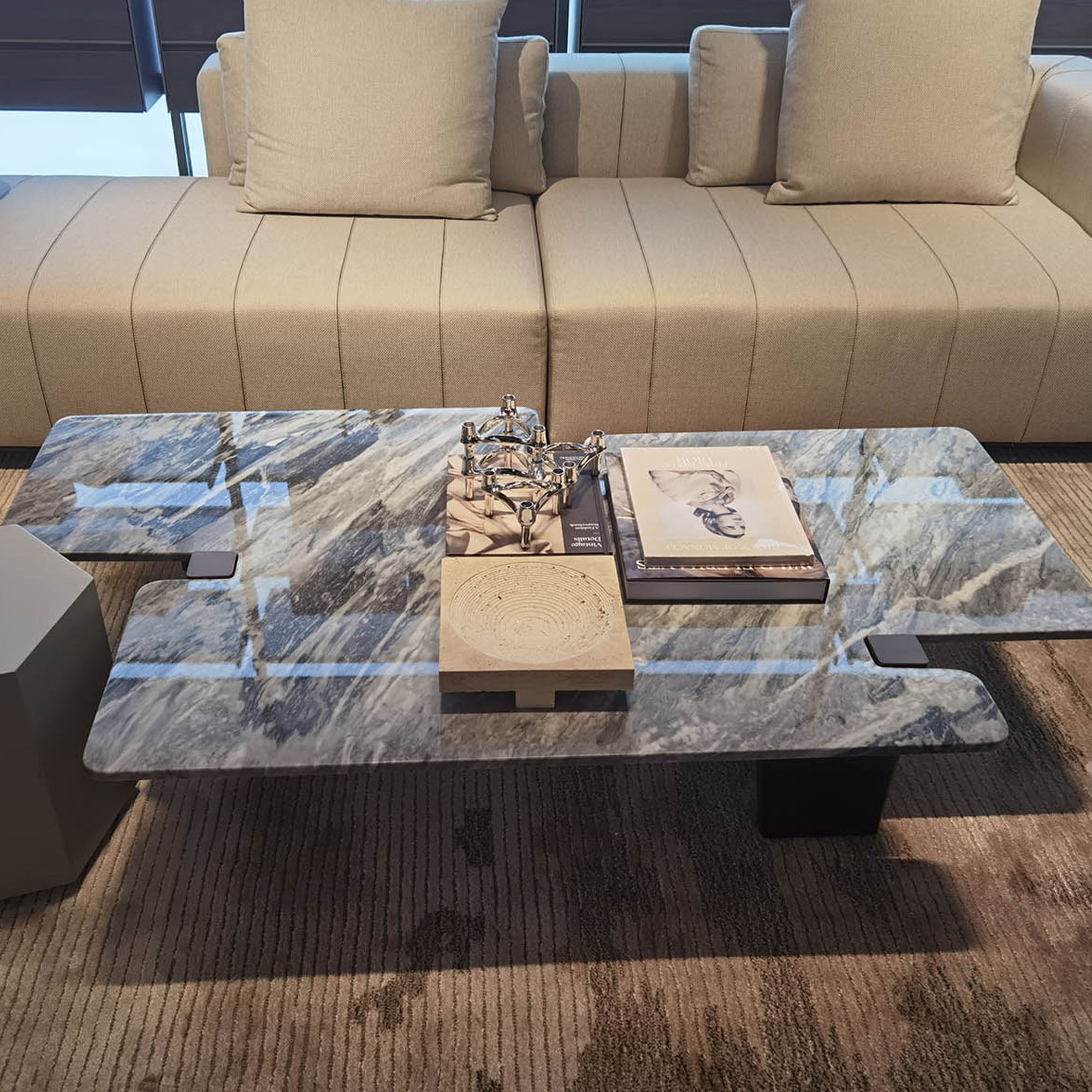 A2STONE Silvia center table with a modern design, featuring a sleek wooden surface and sturdy legs, perfect for living room decor.