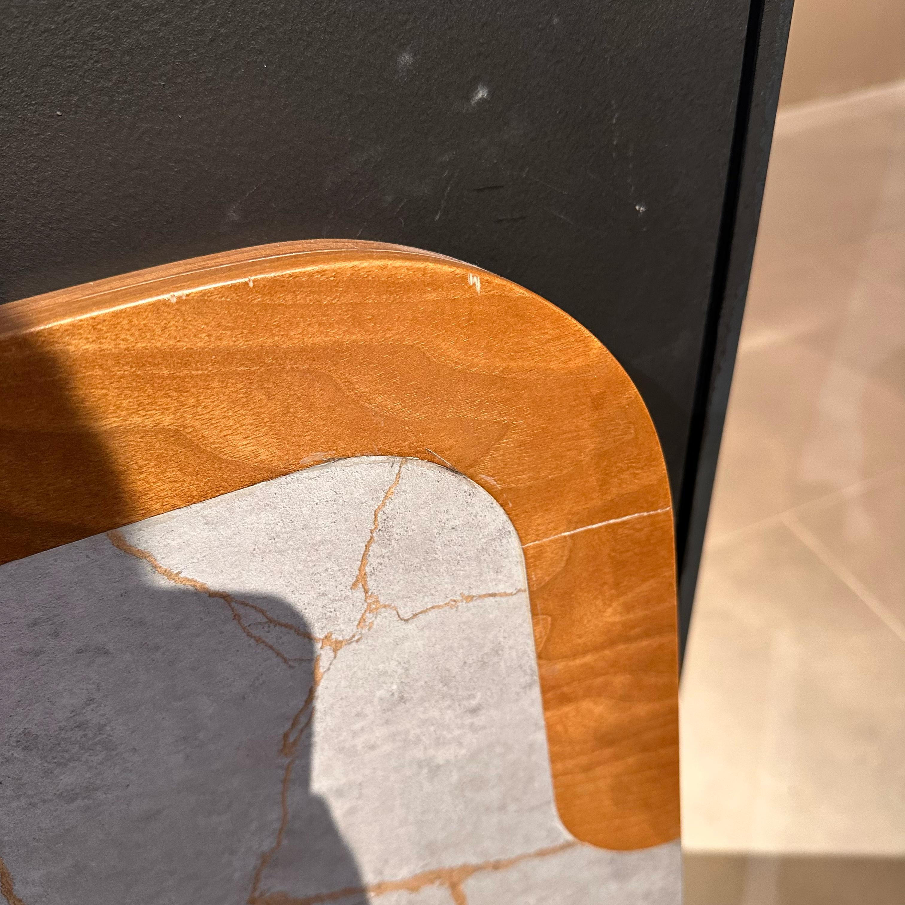 Solid corner dining table top by SANCREA, 80x80 inches, showcasing the durable wood surface for modern dining room decor.