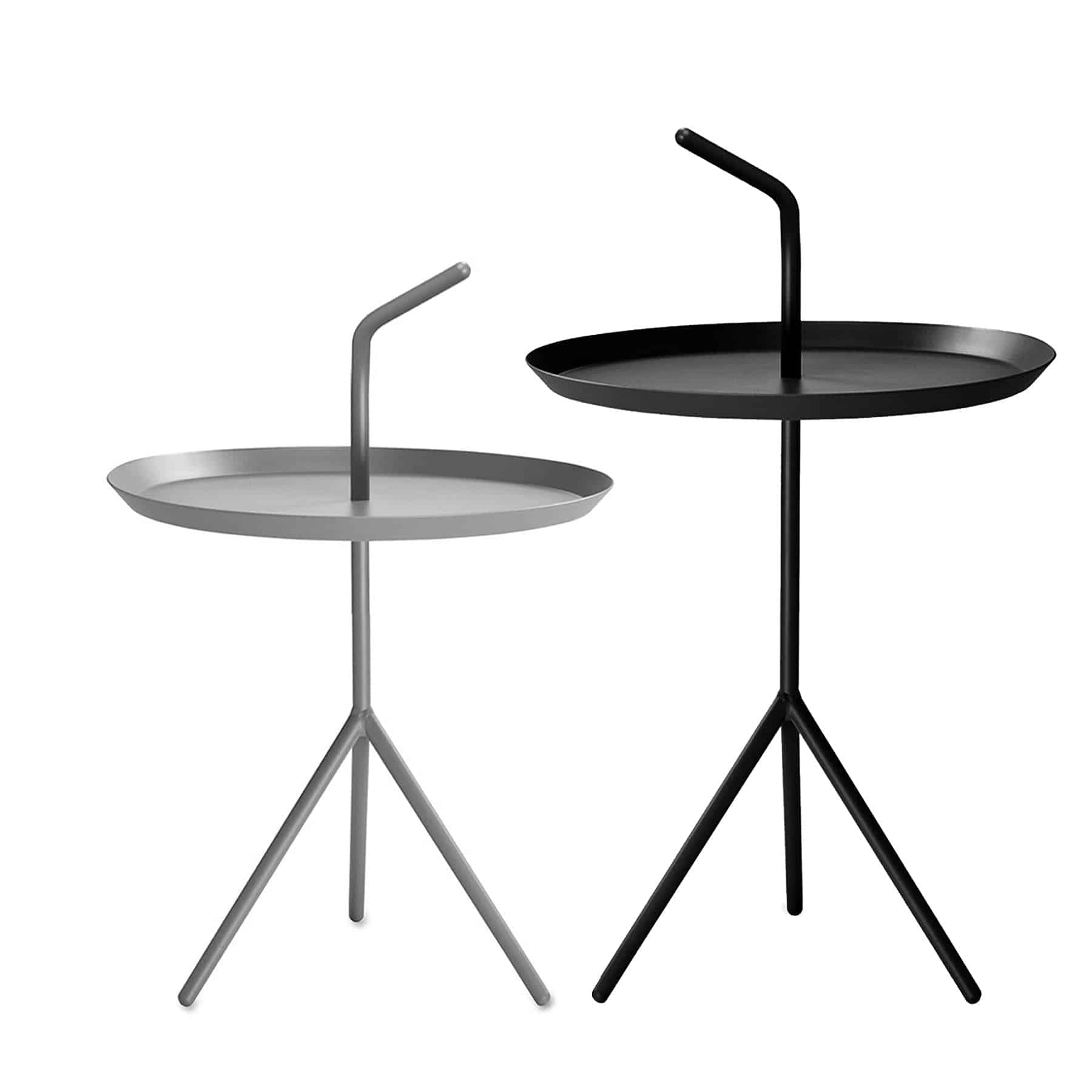 Steel side table GT-230DN Nakheel by RUDI, display item with sleek metal surface and modern design, perfect for contemporary interiors