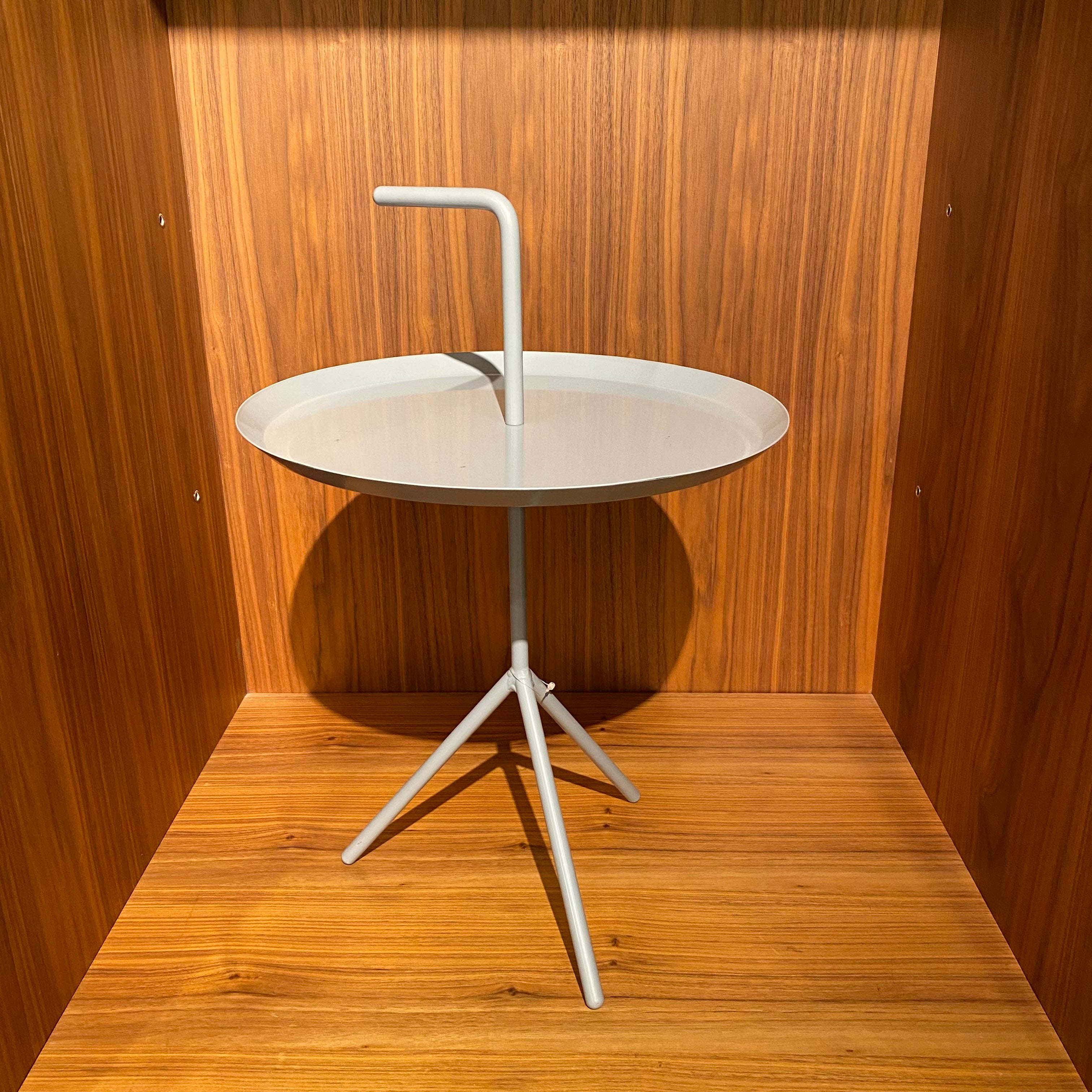 Steel side table GT-230DN Nakheel display item by RUDI, featuring a sleek, modern design with a sturdy steel frame.