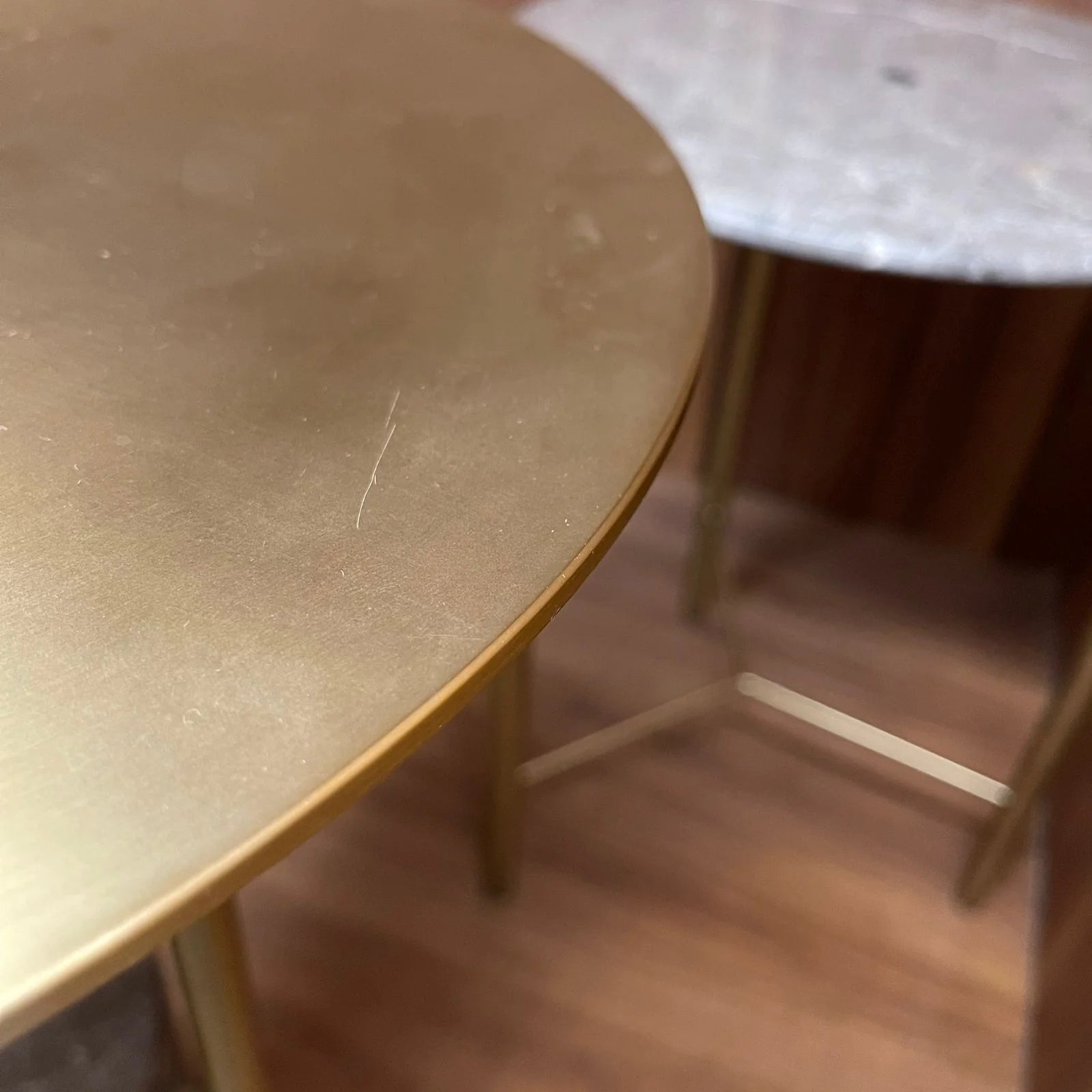 Display image of the Tango Side Table by Beacon, featuring a sleek brown finish and modern design for stylish home decor.