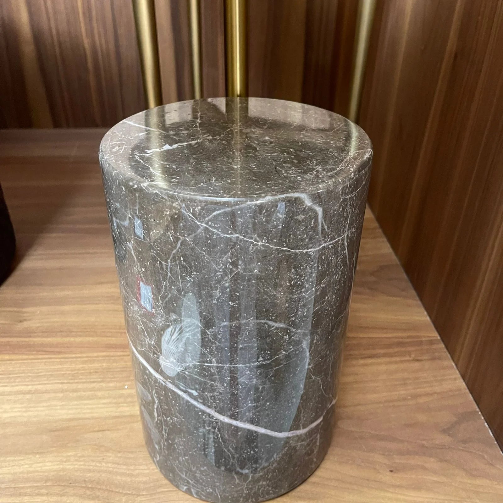 Display image of a BEACON Tango Side Table in brown with a modern design, suitable for living room or bedroom decor.