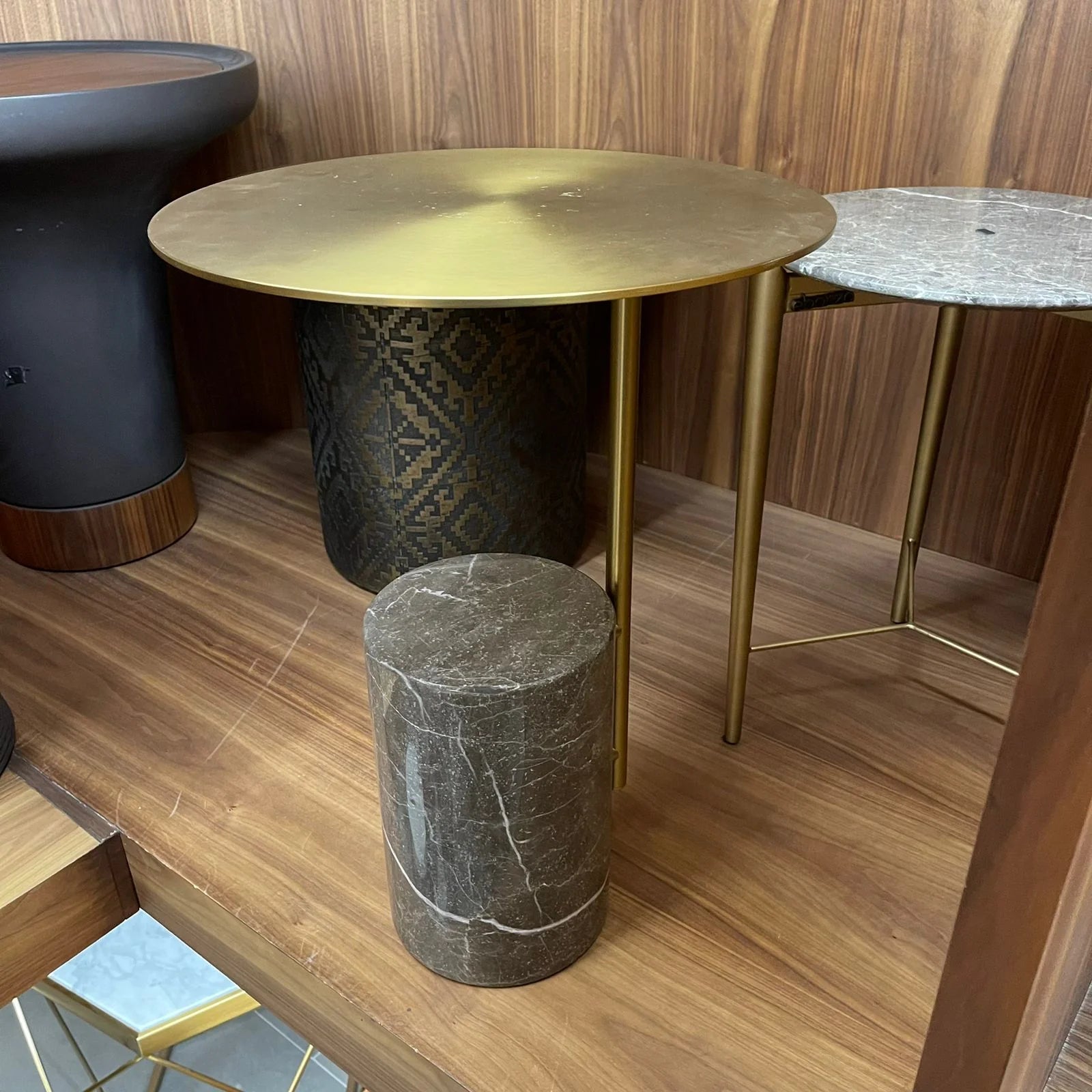 Display image of the Beacon Tango Side Table in brown with sleek modern design, perfect for contemporary living spaces.