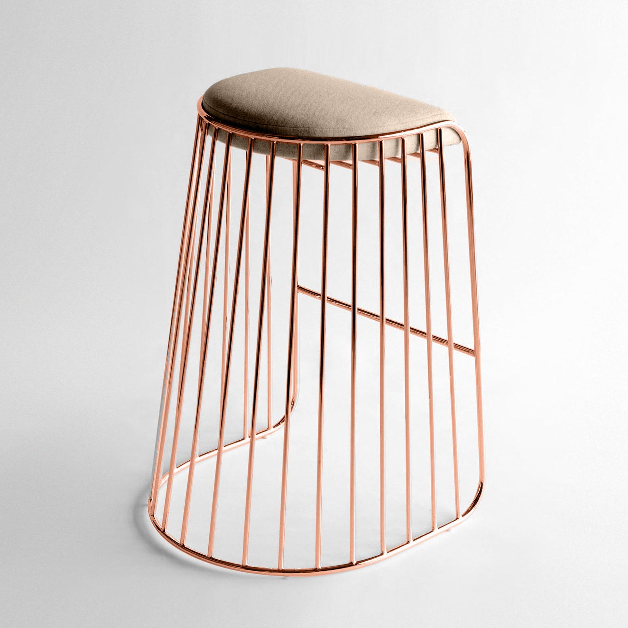 Display of the Torino stainless steel armchair by BEACON, featuring modern design and polished metal finish for contemporary interiors.