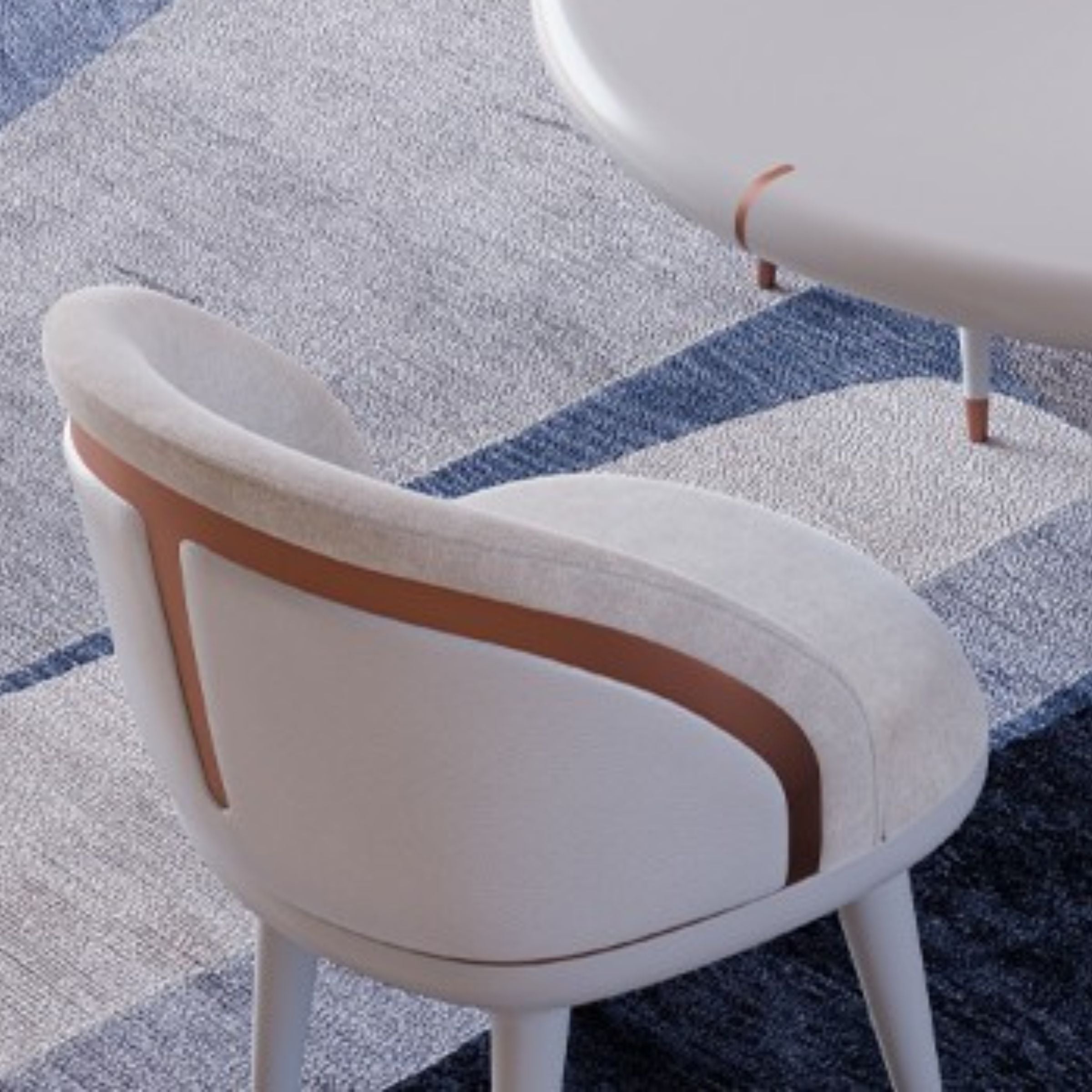 Modern Tulip Dining Chair by LODA Furniture, featuring smooth curves and comfortable seating in a stylish design.