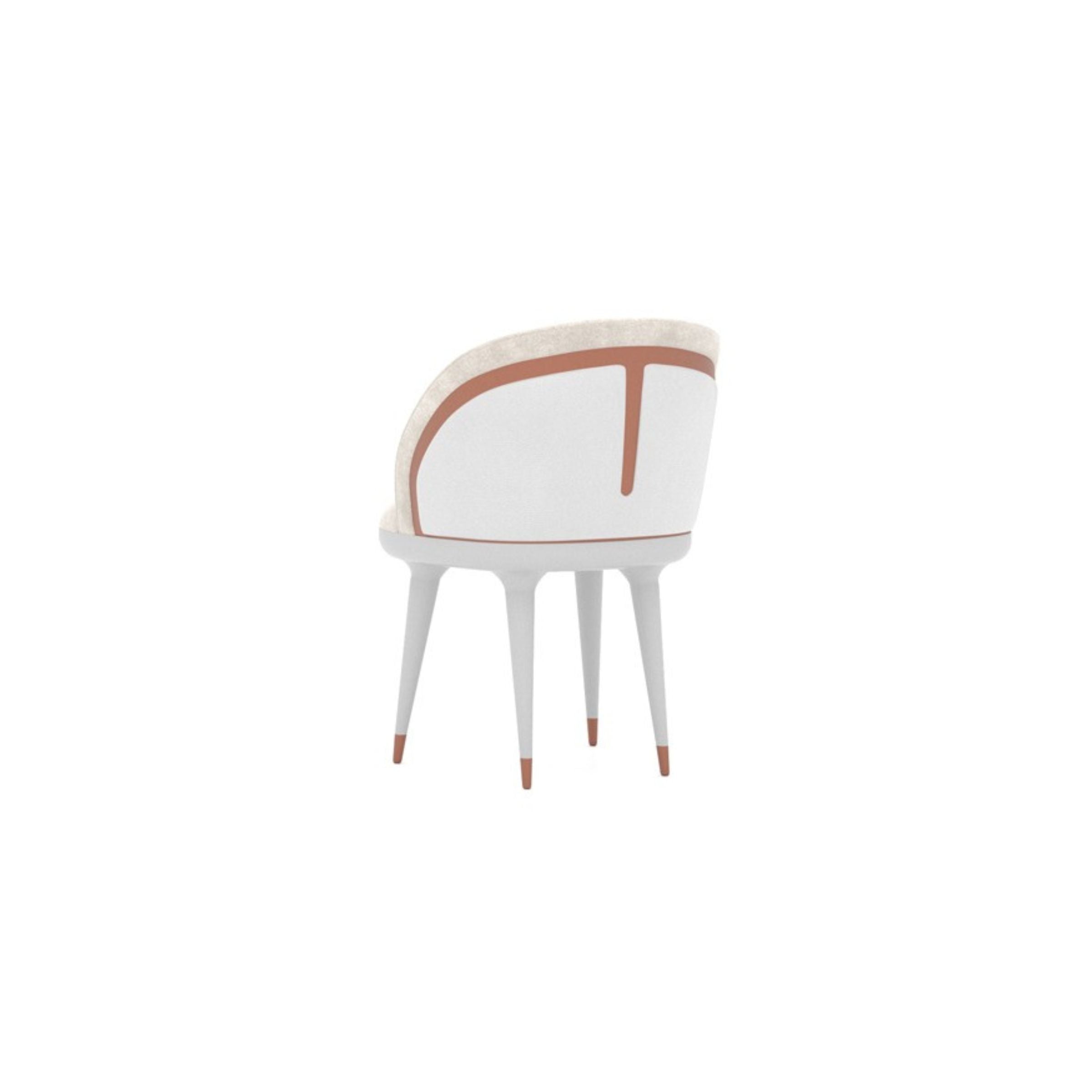 Loda Furniture Tulip Dining Chair SANTLP001 with sleek, modern design and smooth white finish, showcasing a stylish dining room chair.
