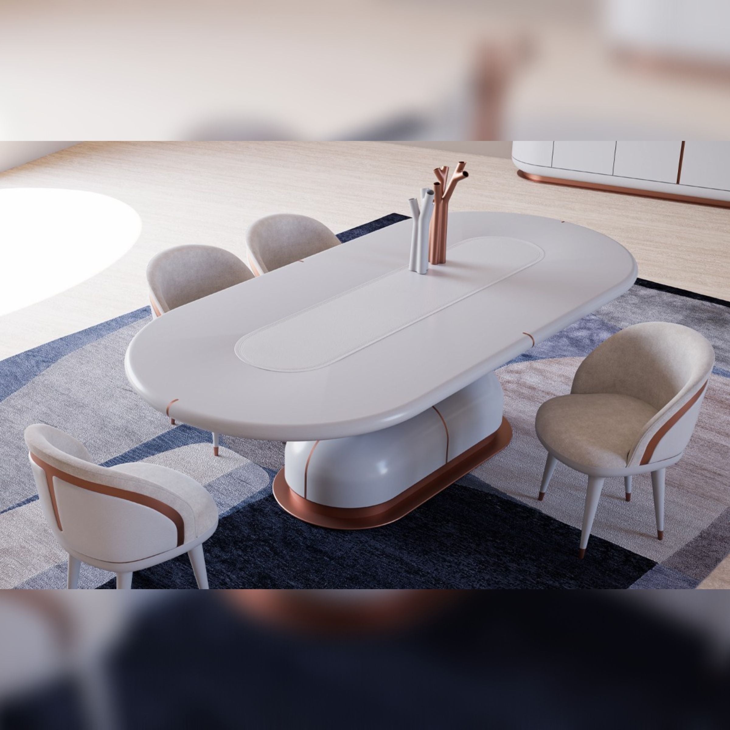 Display Item - Tulip Dining Table 260*120 CM MASTLP001-Nakheel -  DISPLAY ITEM - ebarza Furniture UAE | Shop Modern Furniture in Abu Dhabi & Dubai - مفروشات ايبازرا في الامارات | تسوق اثاث عصري وديكورات مميزة في دبي وابوظبي