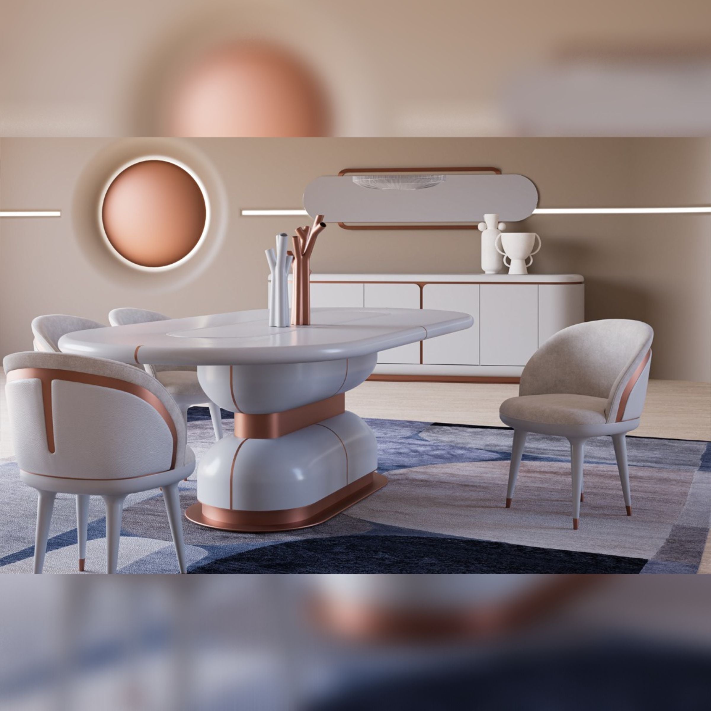 Display Item - Tulip Dining Table 260*120 CM MASTLP001-Nakheel -  DISPLAY ITEM - ebarza Furniture UAE | Shop Modern Furniture in Abu Dhabi & Dubai - مفروشات ايبازرا في الامارات | تسوق اثاث عصري وديكورات مميزة في دبي وابوظبي