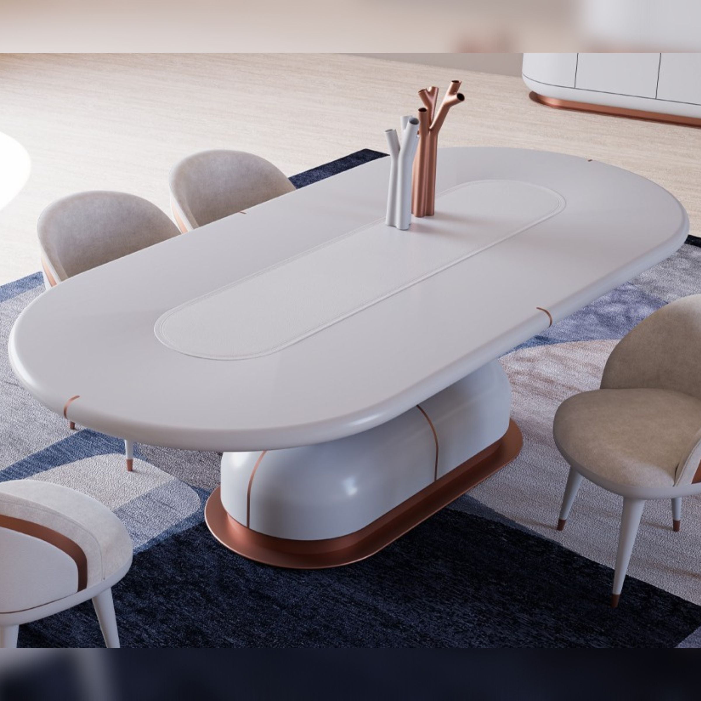 Display Item - Tulip Dining Table 260*120 CM MASTLP001-YAS -  DISPLAY ITEM - ebarza Furniture UAE | Shop Modern Furniture in Abu Dhabi & Dubai - مفروشات ايبازرا في الامارات | تسوق اثاث عصري وديكورات مميزة في دبي وابوظبي