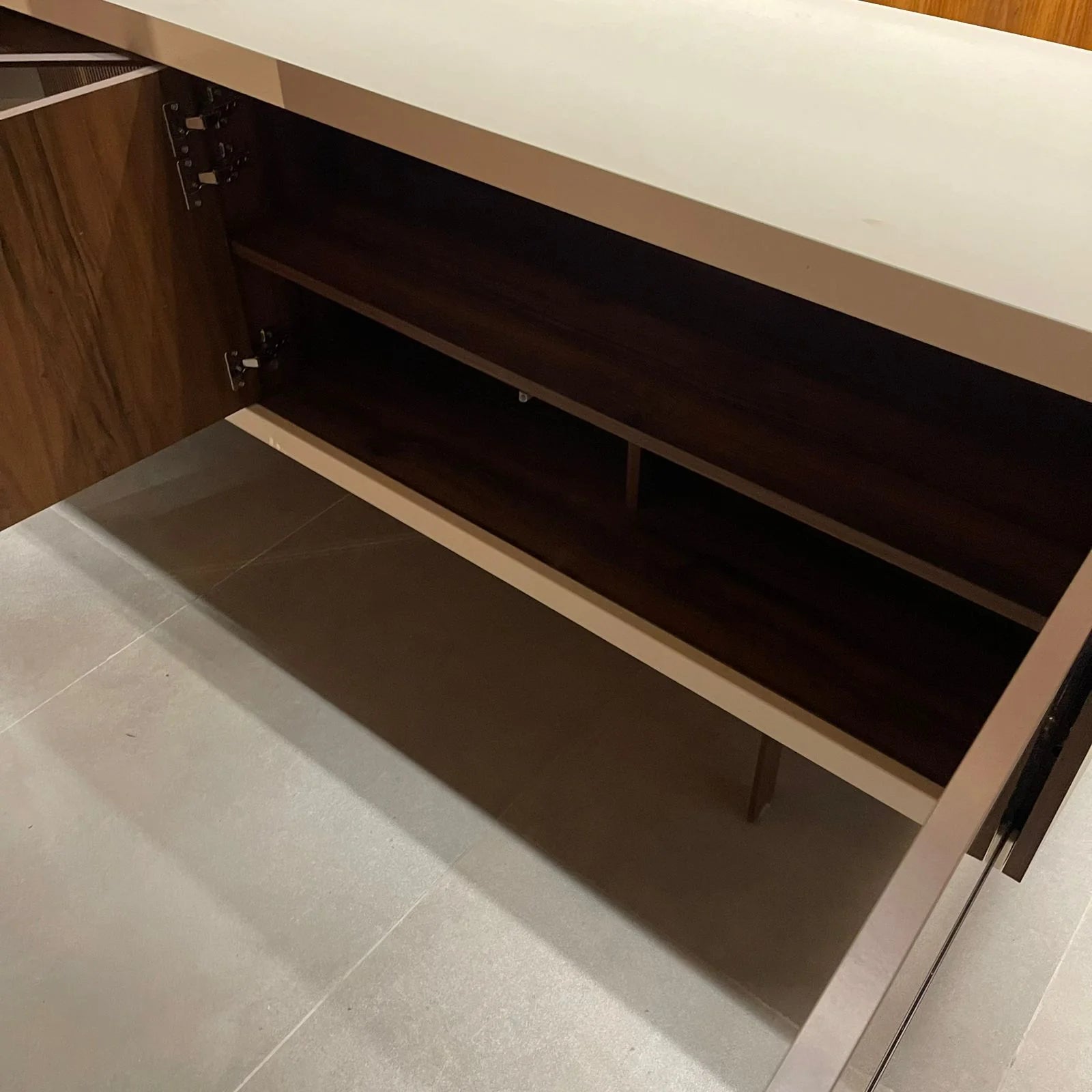 YOL LIVING Valentina Sideboard display item with sleek design and wooden finish, showcasing storage compartments and modern style.