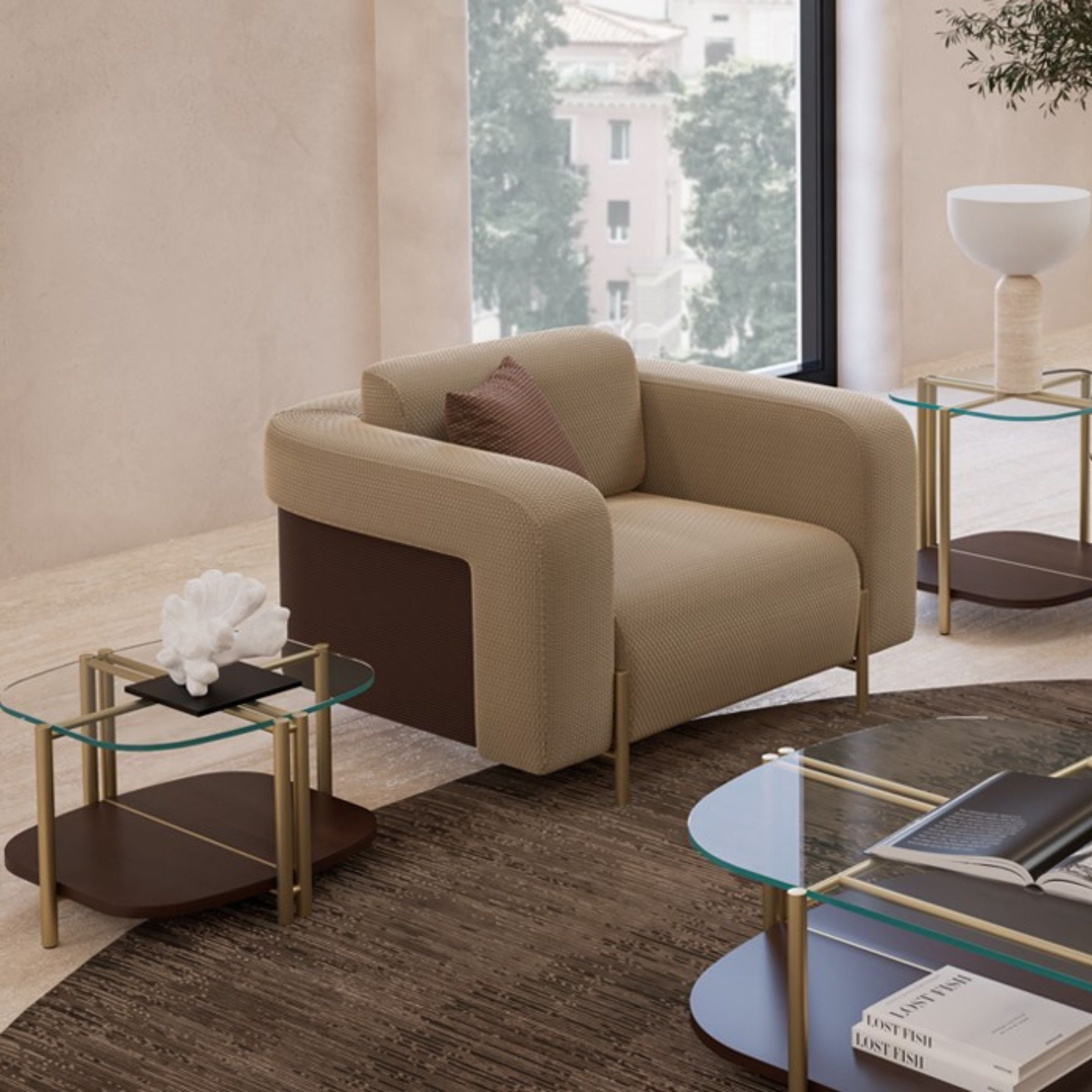 Modern Vega Armchair by LODA Furniture, stylish lounge chair with plush cushioning and sleek design for contemporary living spaces.