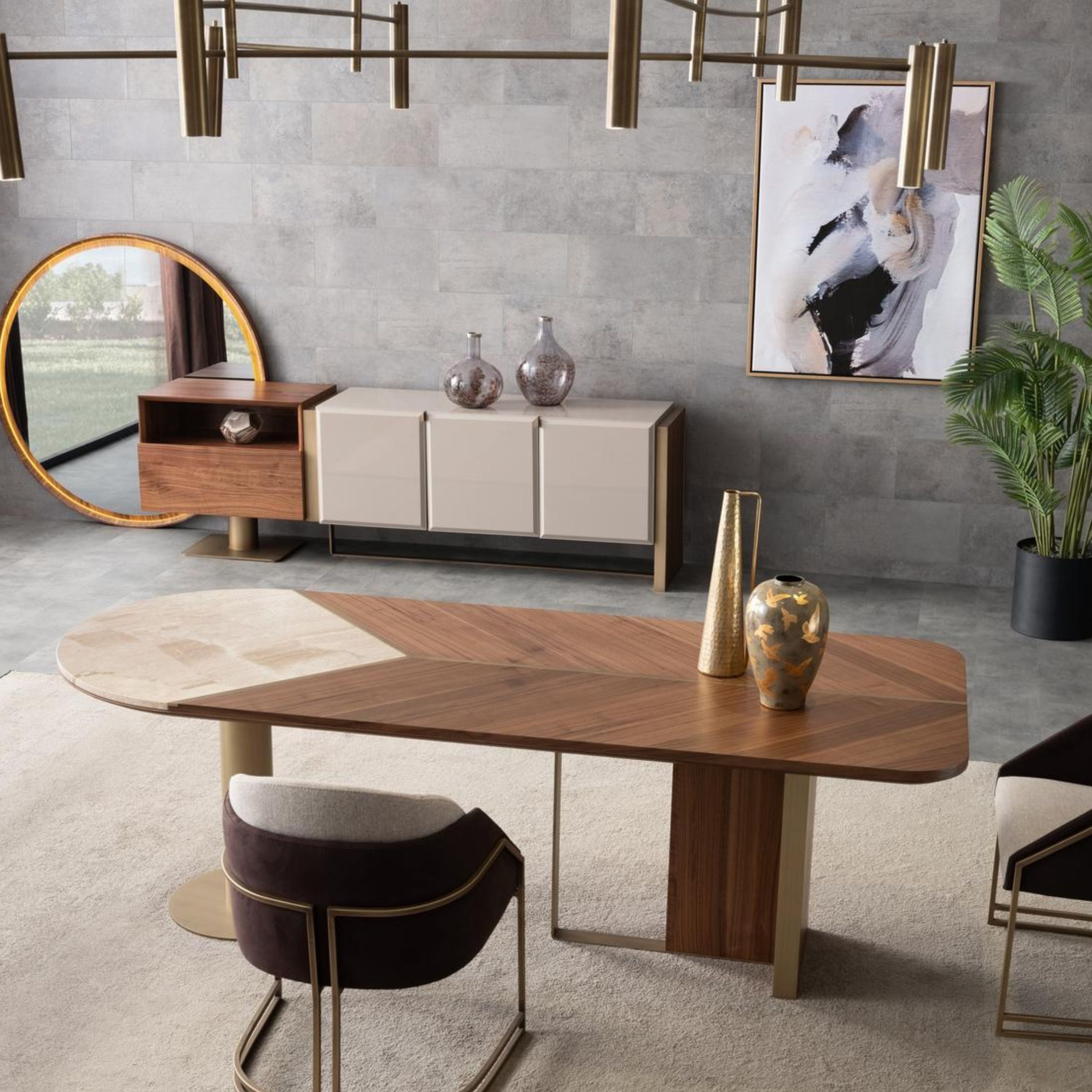 Wagon Dining Table Orxwgn-Dtable -  Dining Tables - ebarza Furniture UAE | Shop Modern Furniture in Abu Dhabi & Dubai - مفروشات ايبازرا في الامارات | تسوق اثاث عصري وديكورات مميزة في دبي وابوظبي