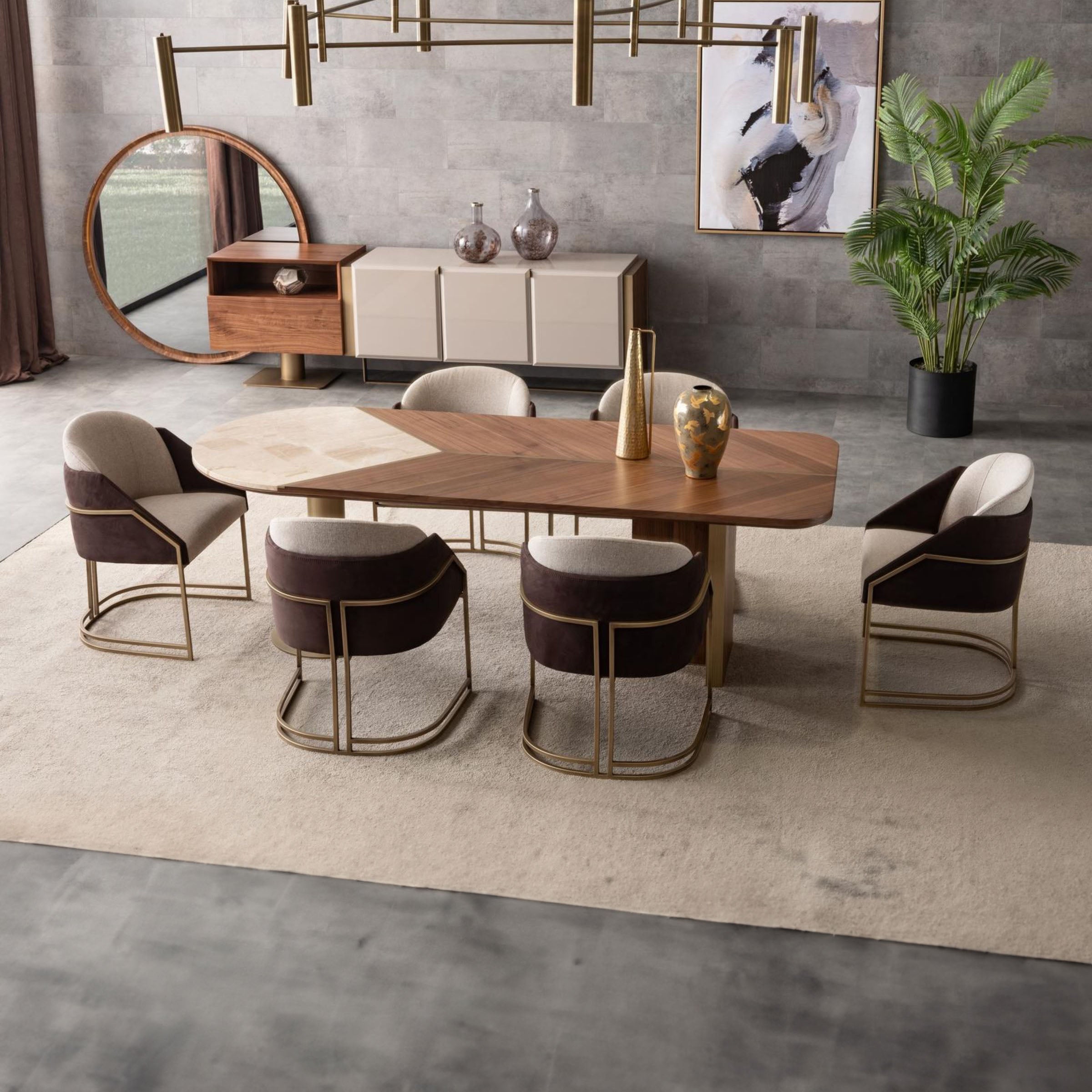 Wagon Dining Table Orxwgn-Dtable -  Dining Tables - ebarza Furniture UAE | Shop Modern Furniture in Abu Dhabi & Dubai - مفروشات ايبازرا في الامارات | تسوق اثاث عصري وديكورات مميزة في دبي وابوظبي