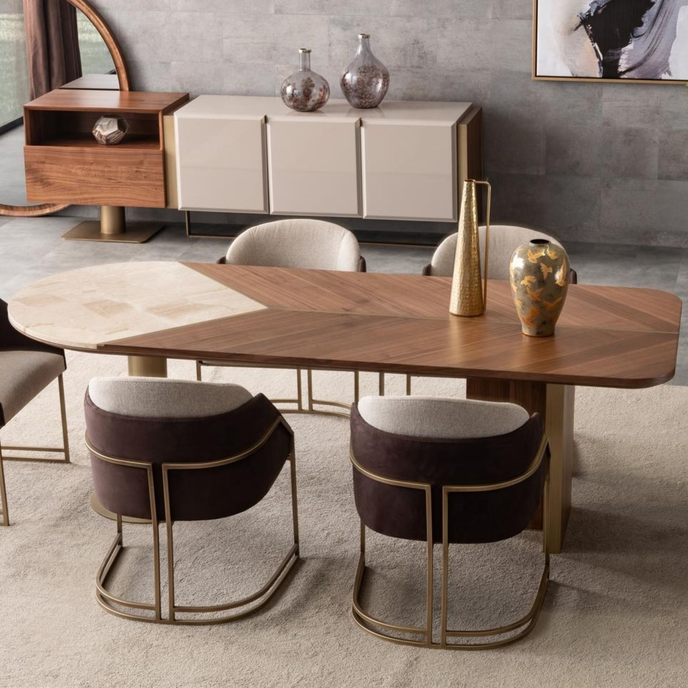 ORIX wagon sideboard or console with sleek wooden finish, featuring spacious storage compartments and modern design.