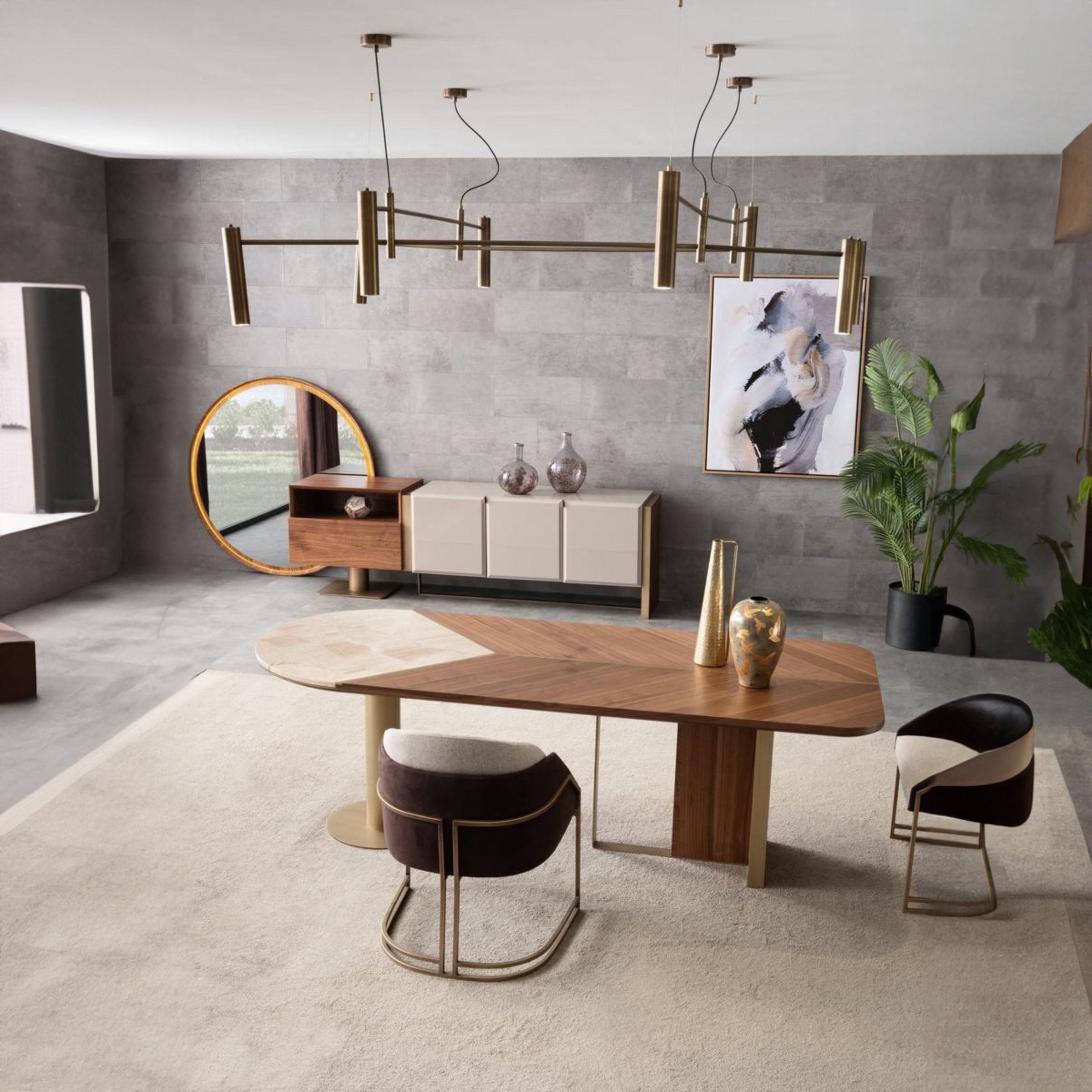 Modern ORIX Wagon Sideboard or console with sleek design and spacious storage, featuring a dark wood finish and minimalist style.