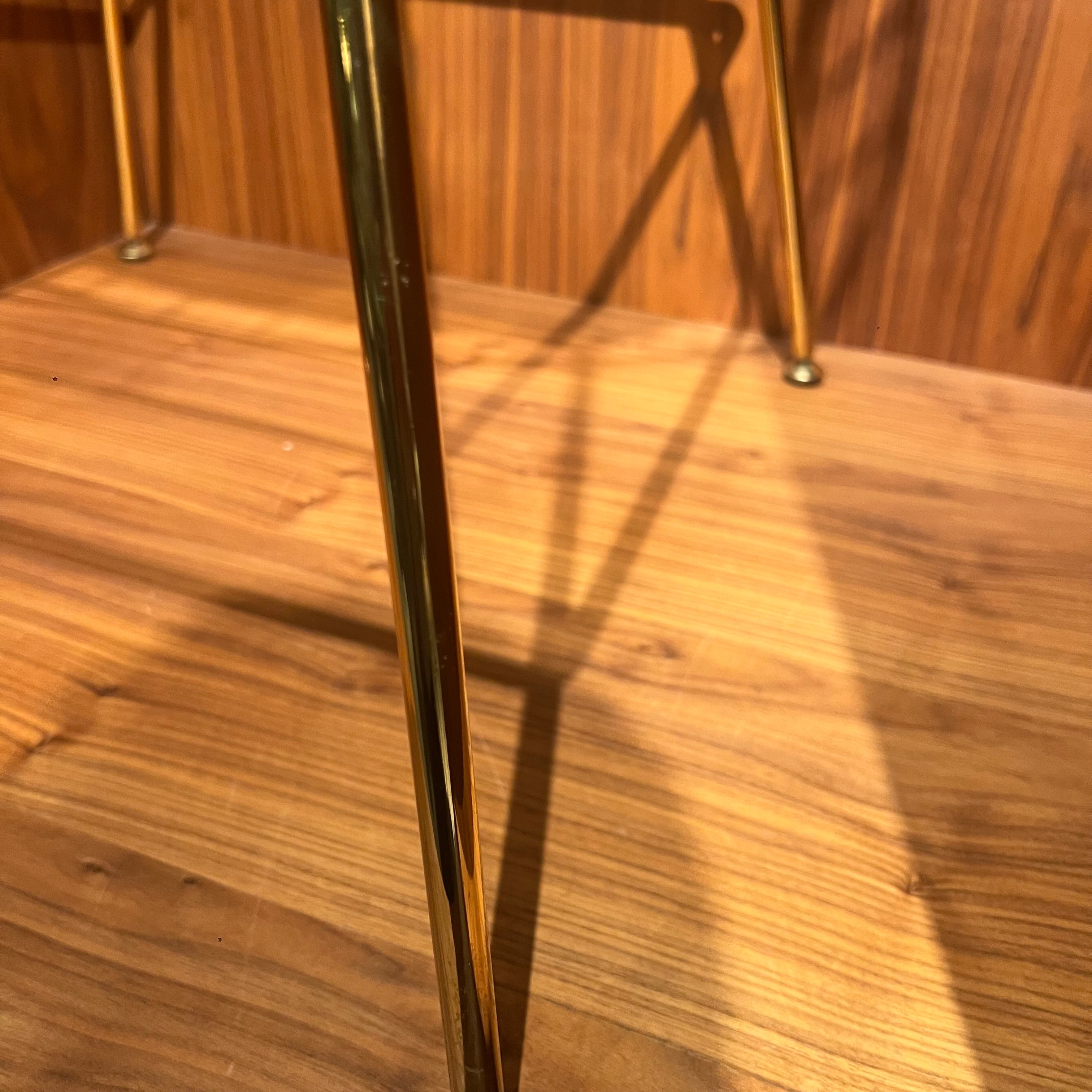 Wire bar stool with a black PU leather cushion, displayed as a product sample from Beacon Nakheel, model BP8601-G.