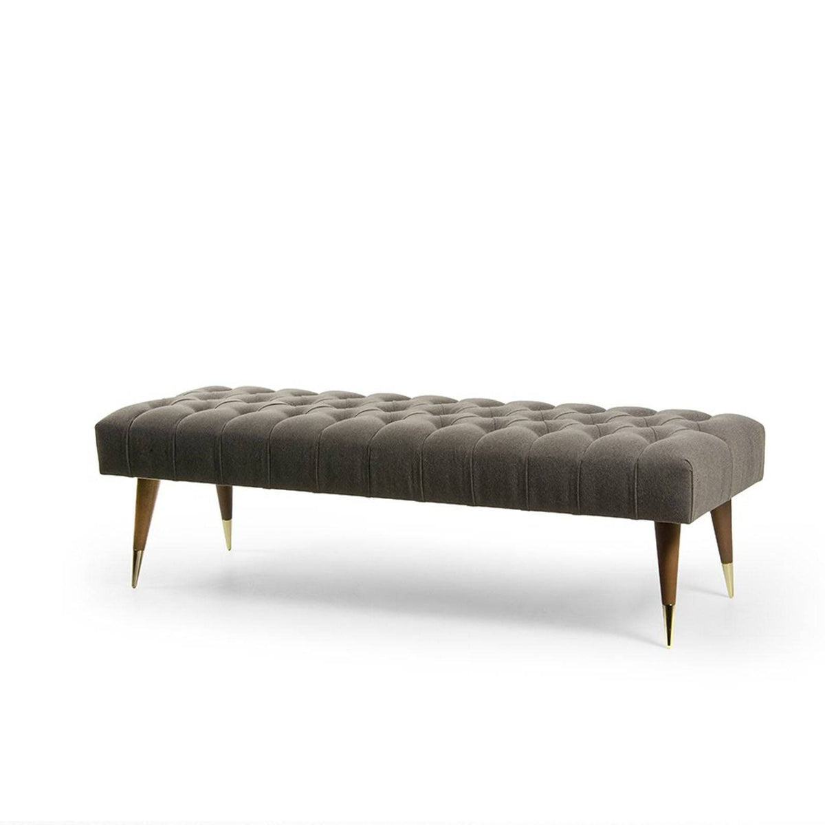 Display piece of Alvin full bed set by Nills Furniture Design, showing the bed frame and headboard in a showroom setting.