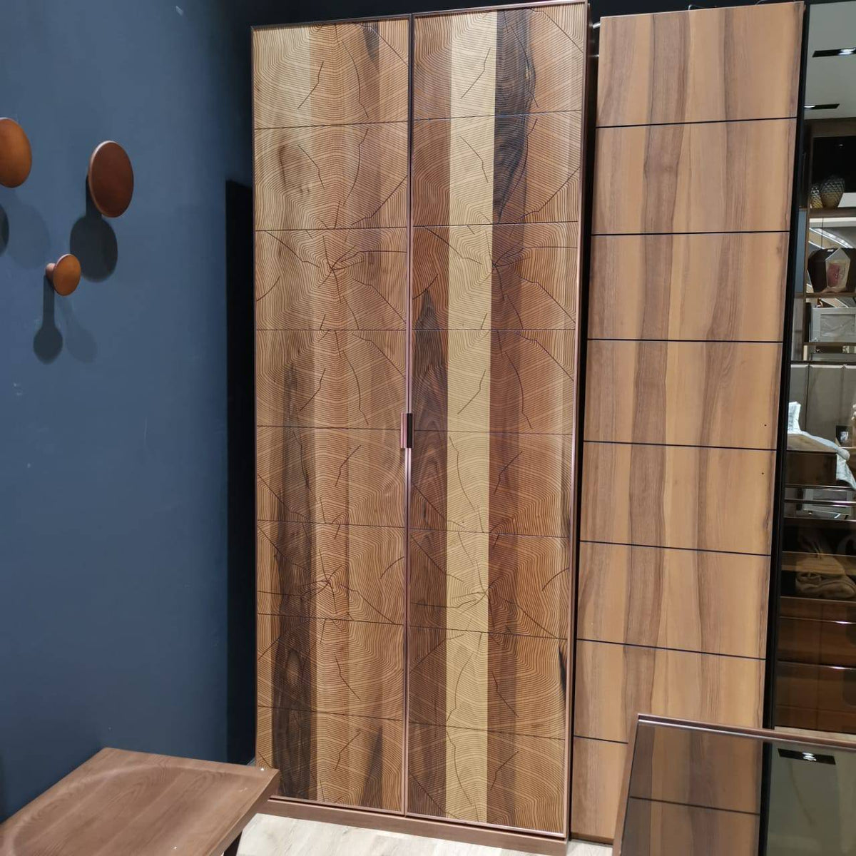 Display Piece - Double Module Cabinet With Led  And Mdf Doors -  DISPLAY ITEM - ebarza Furniture UAE | Shop Modern Furniture in Abu Dhabi & Dubai - مفروشات ايبازرا في الامارات | تسوق اثاث عصري وديكورات مميزة في دبي وابوظبي