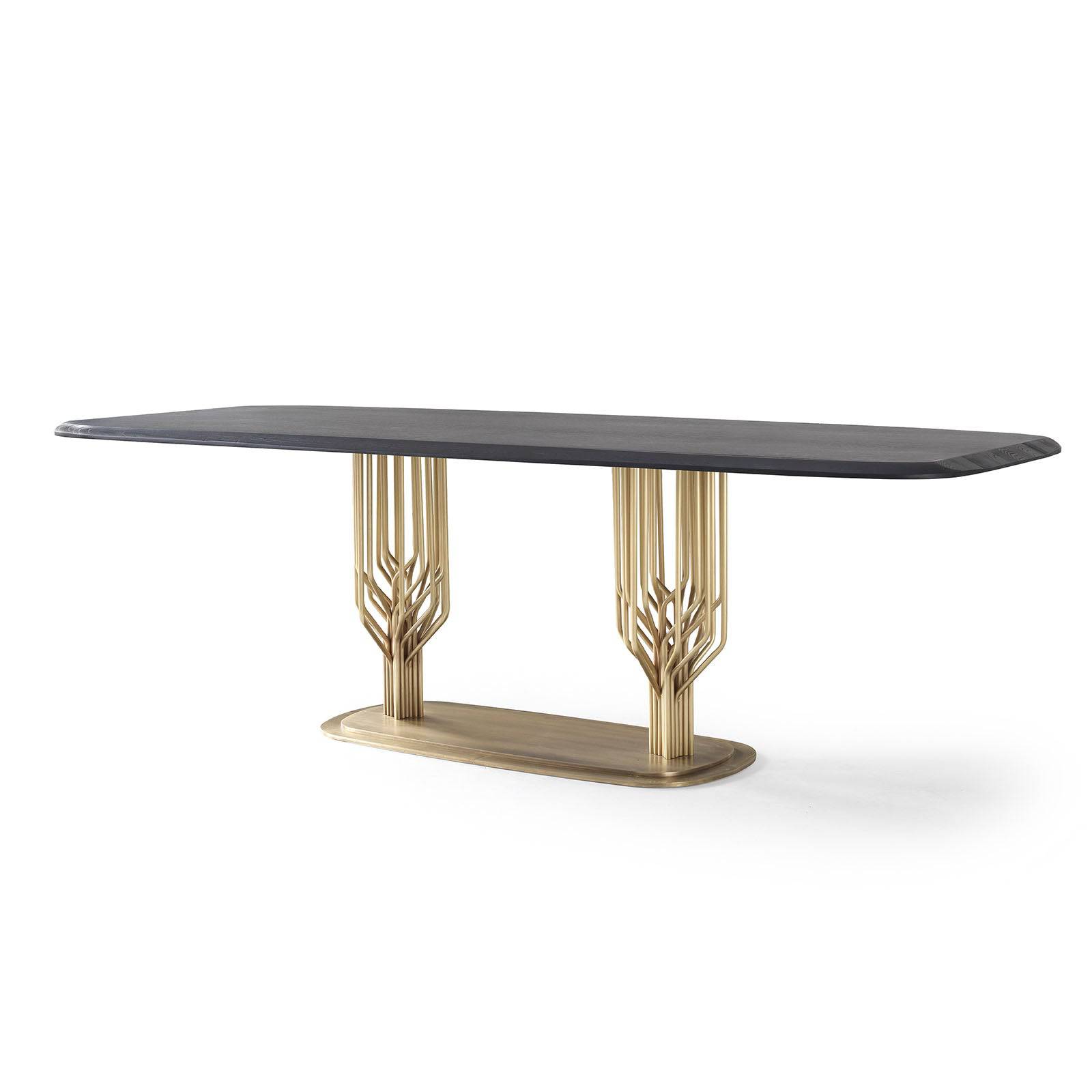 Display of the Bug Dining Table Bug-240 by LODA Furniture, showcasing its modern wooden design and spacious tabletop.