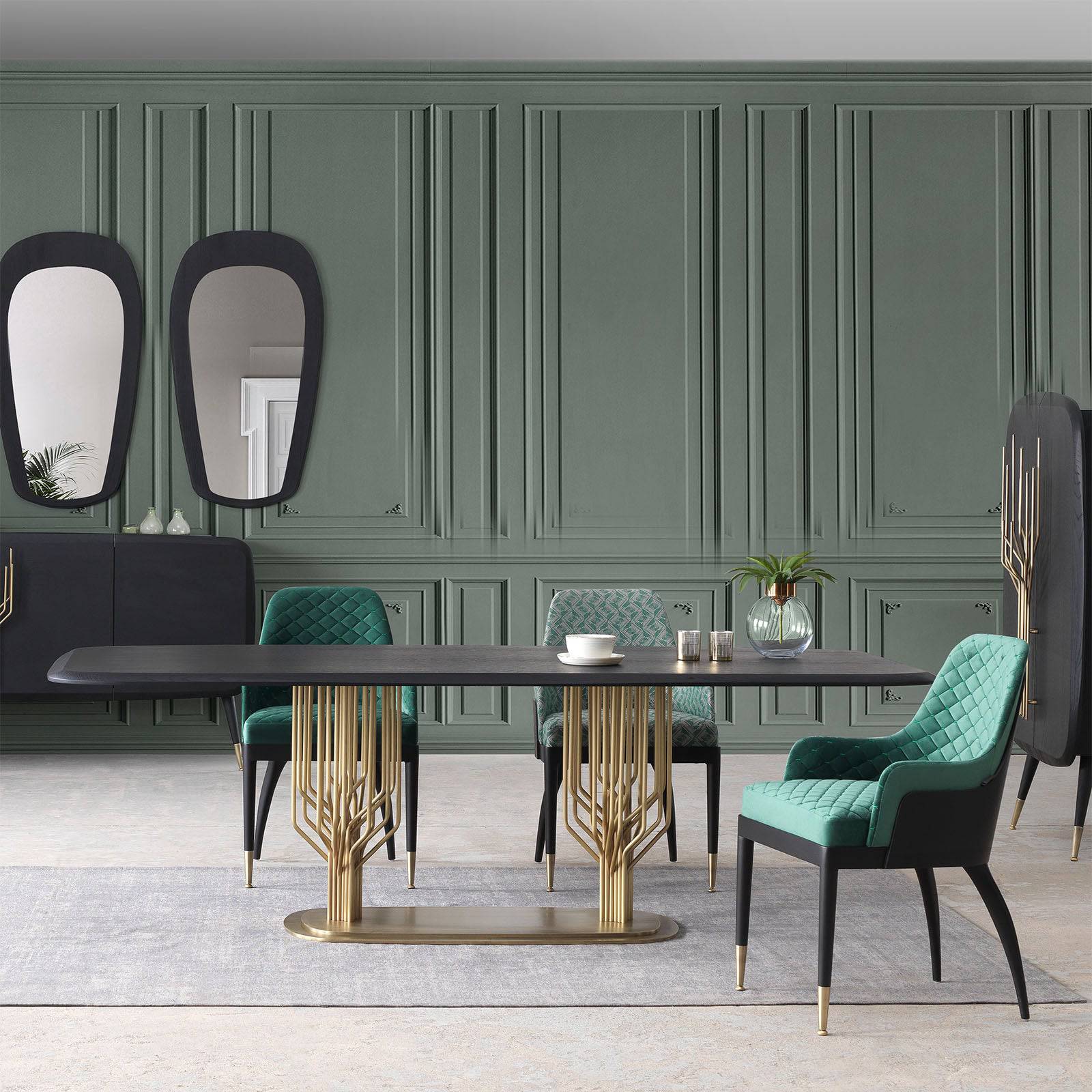 Display image of the Bug-240 dining table by LODA Furniture, showcasing a modern wooden dining table with a sleek design.