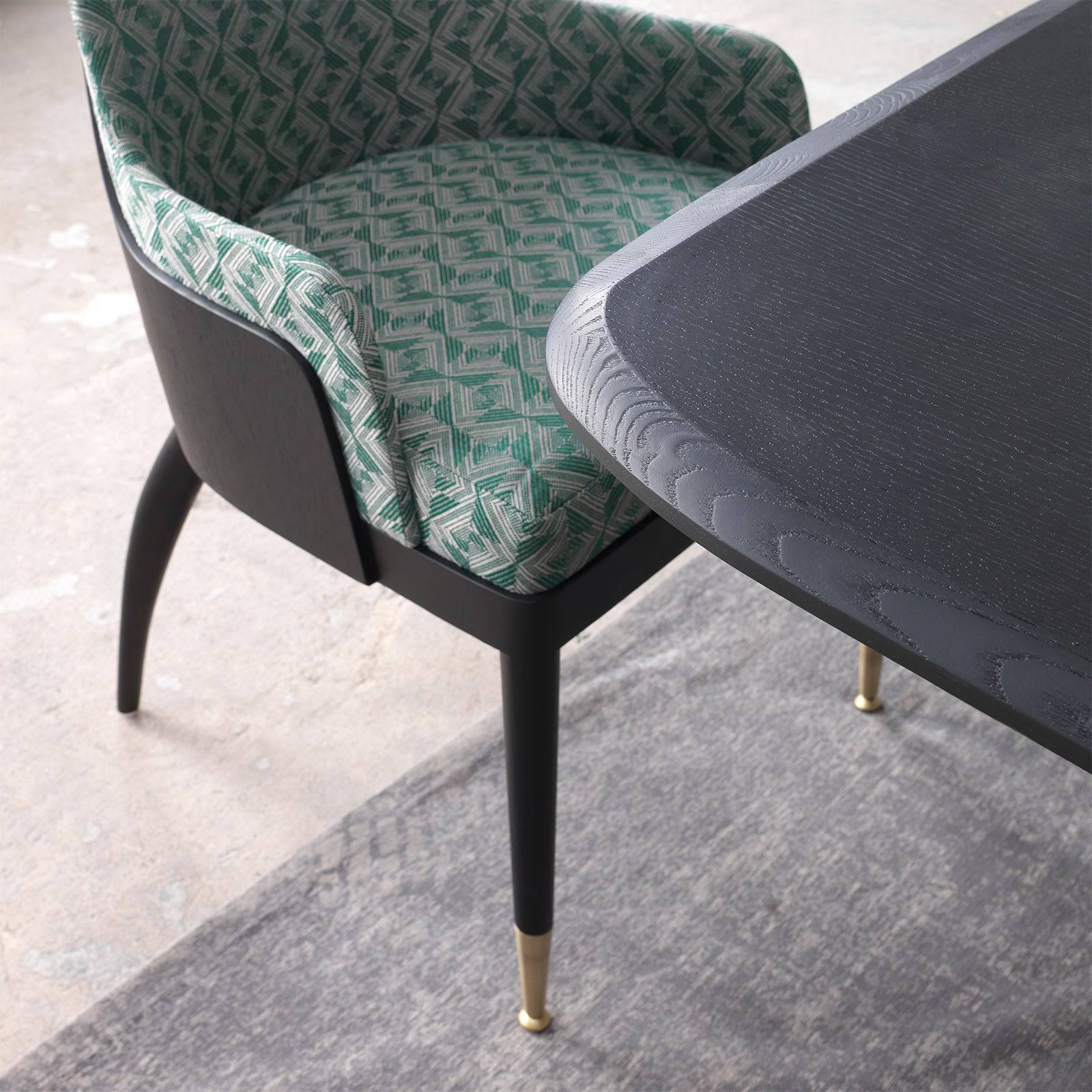 Display image of LODA Furniture Bug-240 dining table, showcasing its wooden top and sturdy legs in a modern dining room setting.