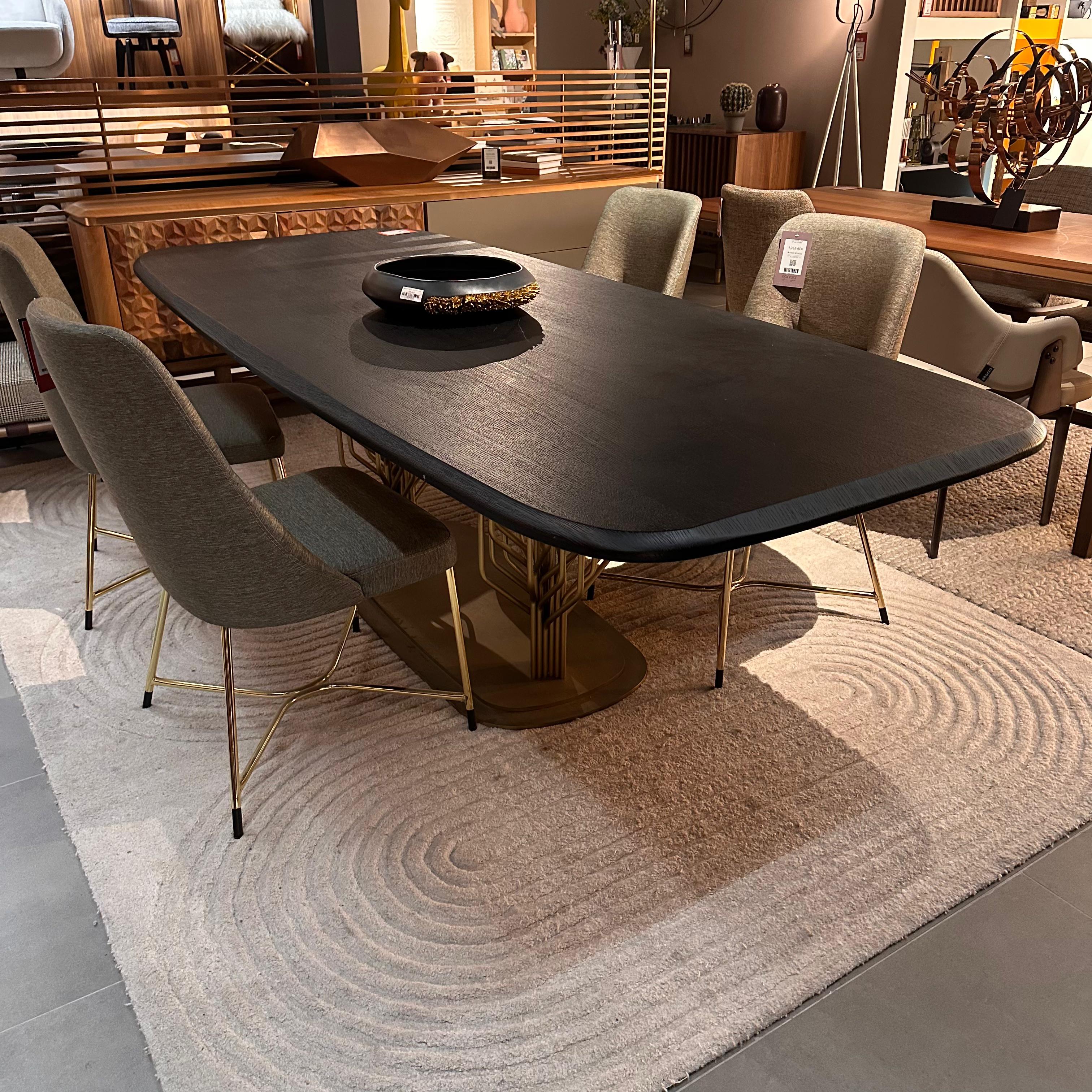 Display image of LODA Furniture Bug-240 dining table, showcasing its wooden surface and modern design for display purposes.