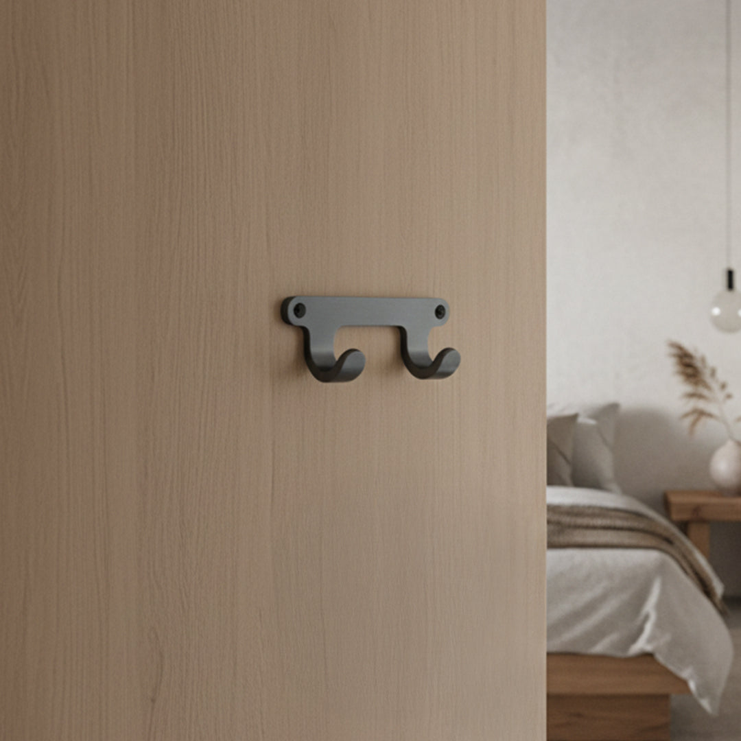 BEACON Double Hanger 7607-Double with two sturdy hooks for organizing clothing or accessories in a closet or wardrobe.