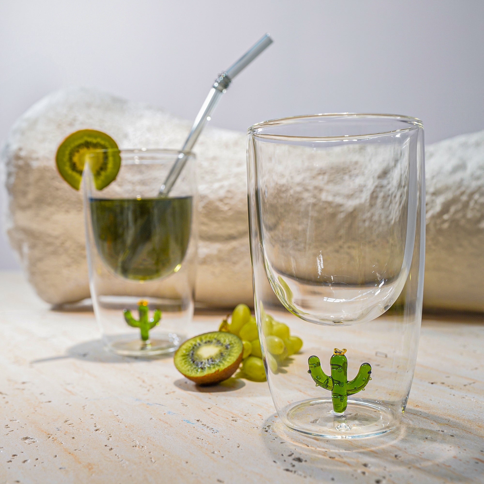 Double wall cactus design 280ml BEACON drinkware tumbler with insulated double-wall construction.