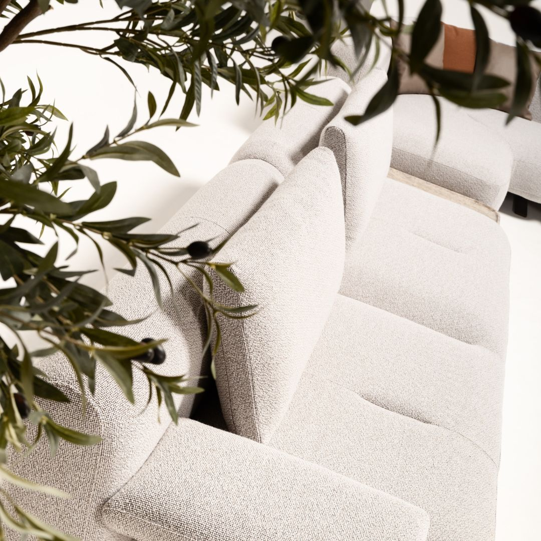 Edge Corner Sofa Set With  Marble Table - A B C Marble Table  HOM01