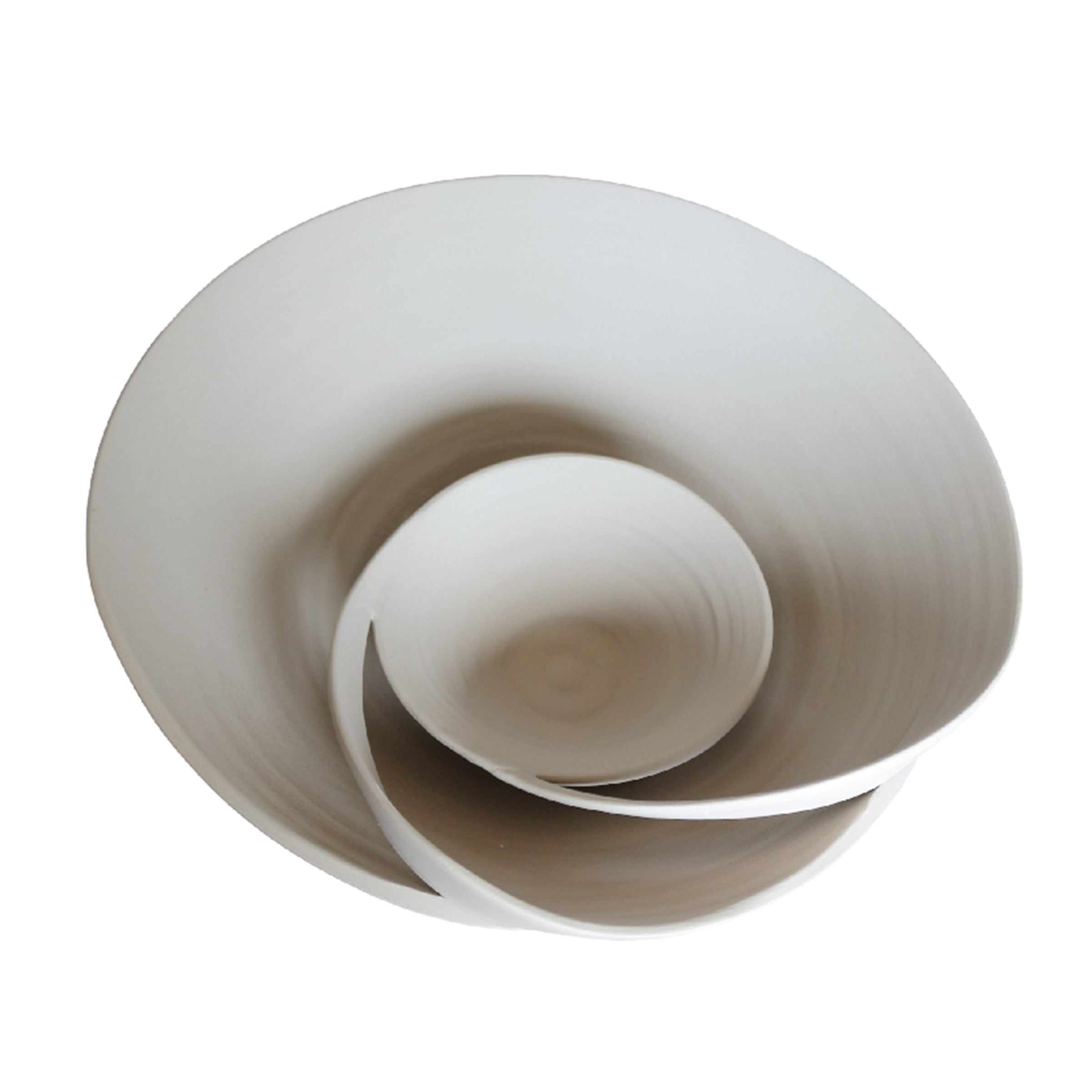 Dreamy beige bowl by BEACON, ceramic bowl for serving or decor, with smooth rounded edges and a matte finish.