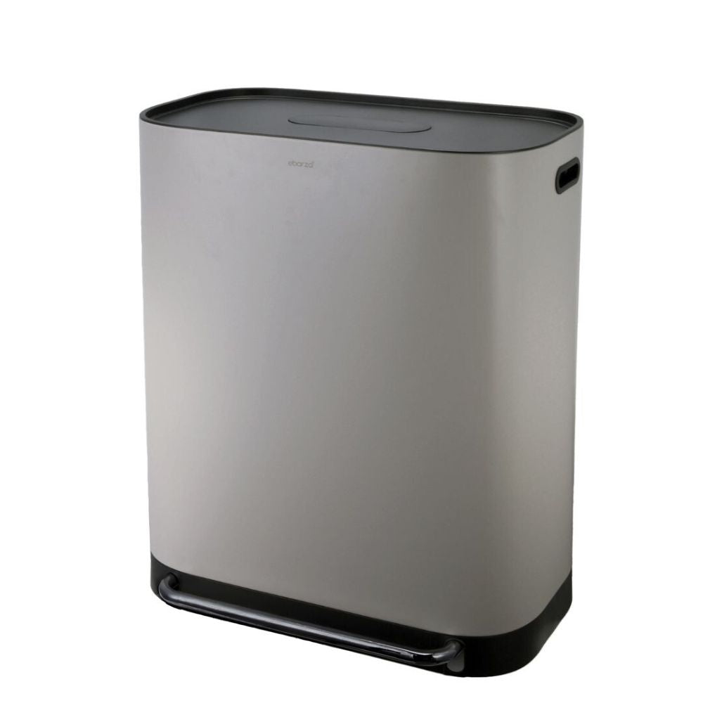 BEACON dual-compartment bathroom recycle bin with soft-close lid, 2x30L capacity, modern bathroom accessories design.
