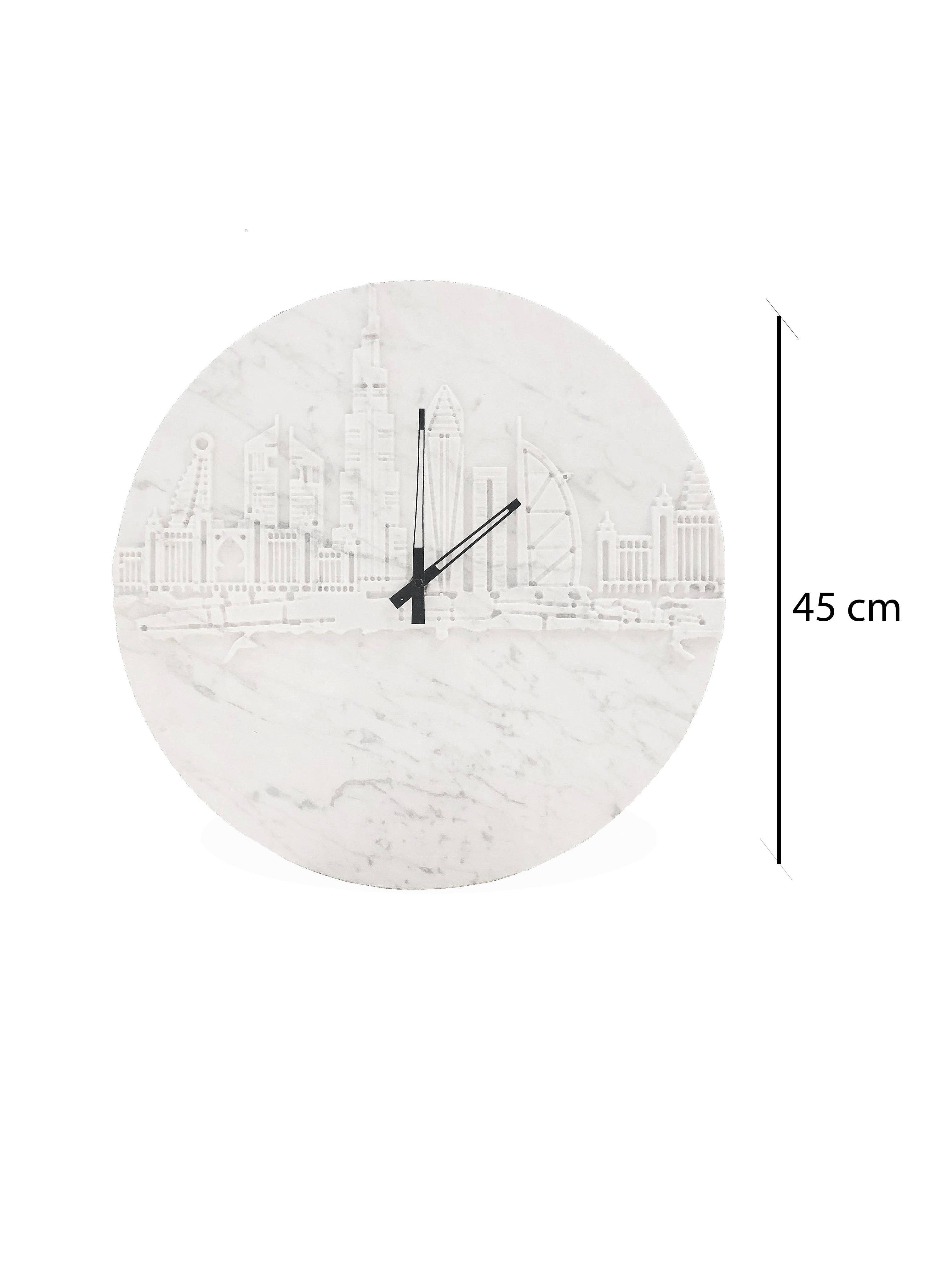 Dubai Natural Marble Clock Sc001 -  Clocks | ساعة من الرخام - ebarza Furniture UAE | Shop Modern Furniture in Abu Dhabi & Dubai - مفروشات ايبازرا في الامارات | تسوق اثاث عصري وديكورات مميزة في دبي وابوظبي