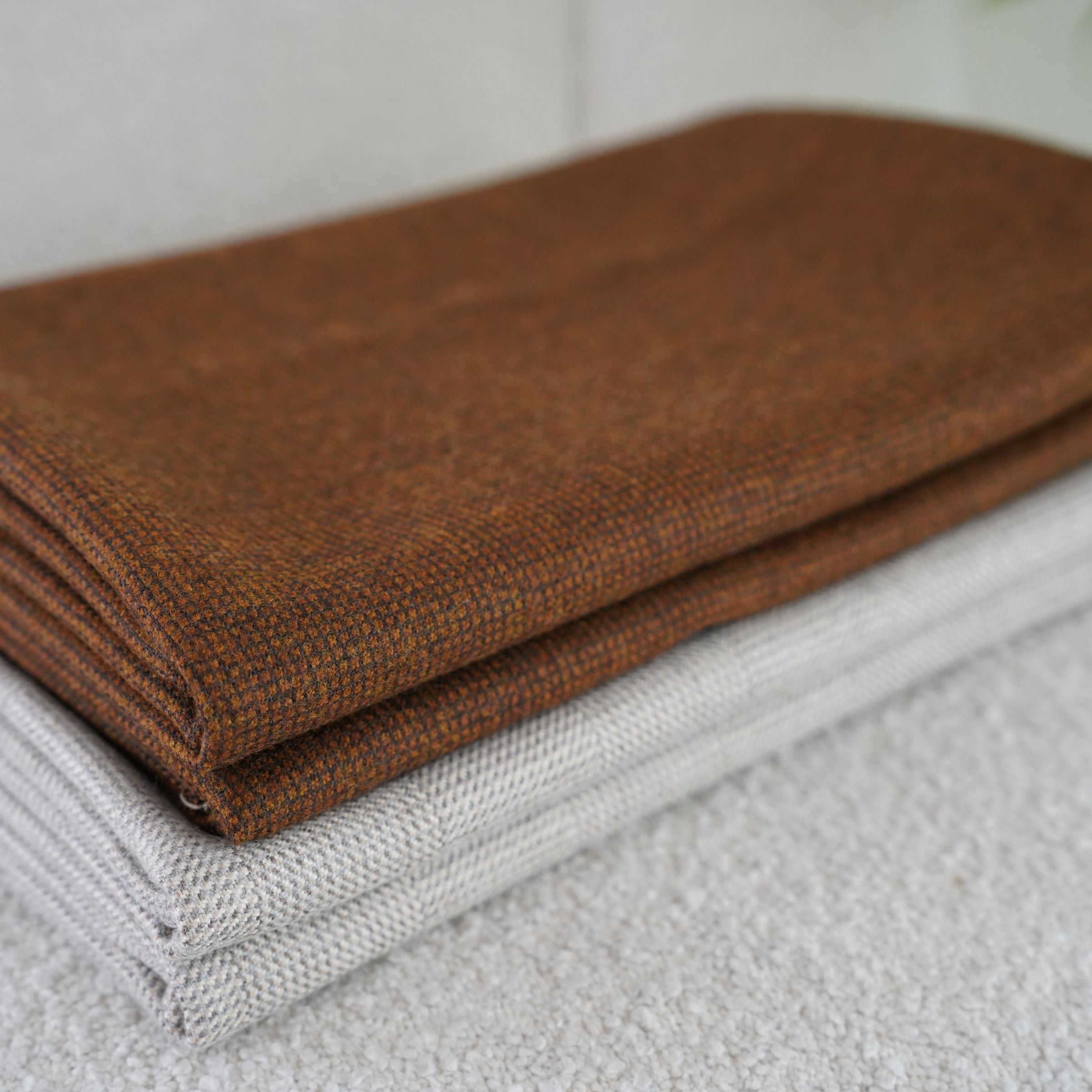 Ebarza Cartier monochrome wool blanket by BEACON, featuring soft, cozy wool fabric in a stylish design for warmth and comfort.