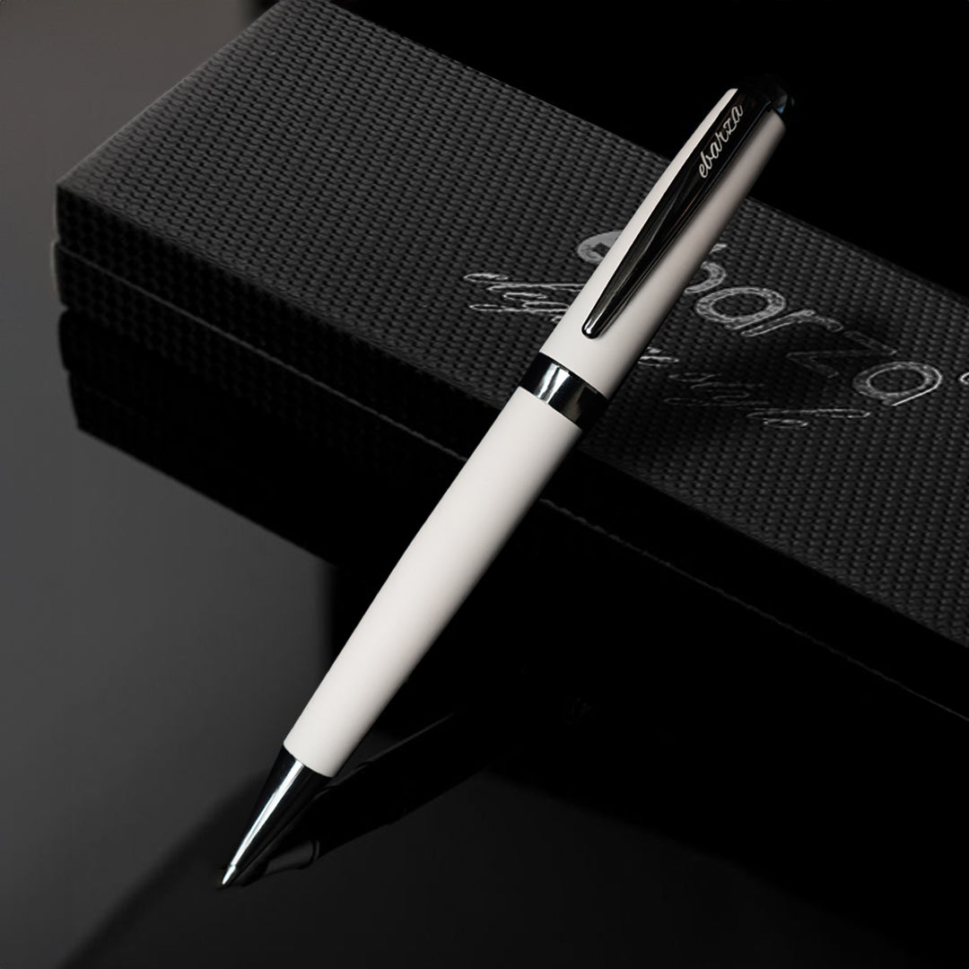Beige Ebarza Pen by BEACON featuring sleek design and dual tip B3618 and BZ2318 for writing and drawing.