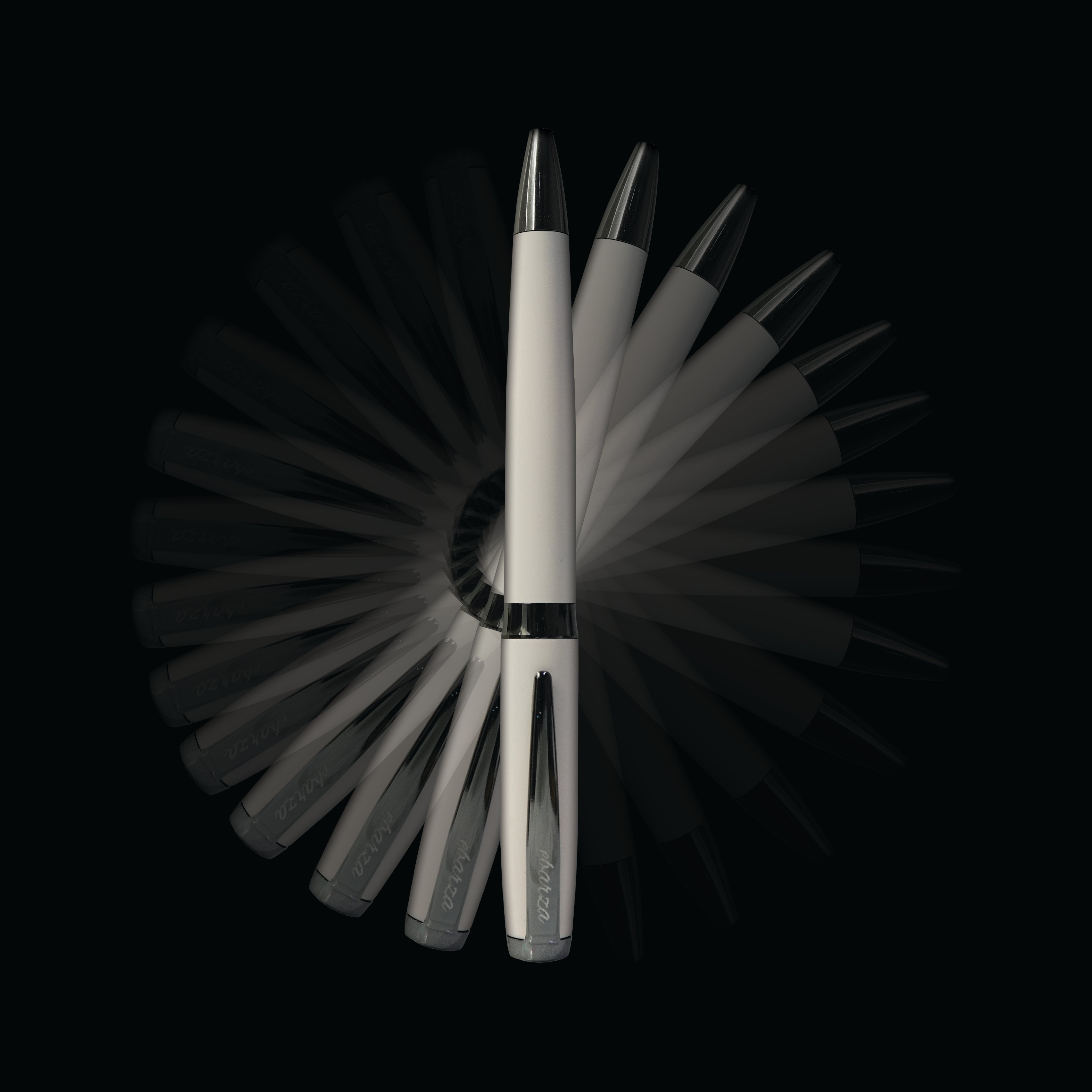 Beige Ebarza Pen by BEACON with B3618 and BZ2318 models, featuring a sleek design and smooth writing tip.