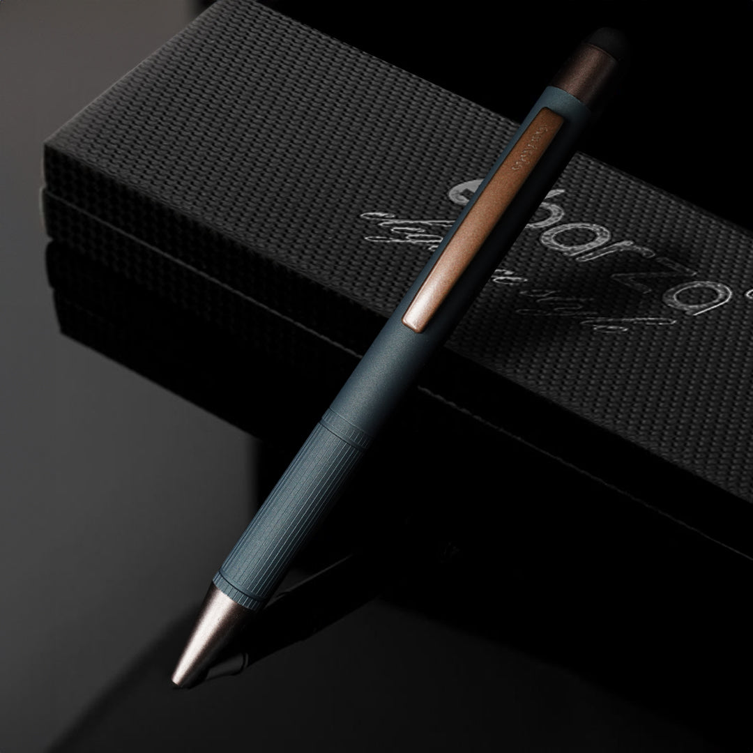 Gray BEACON Ebarza Pen B3023-1 with sleek design, featuring a smooth gray finish, ideal for writing and everyday use.