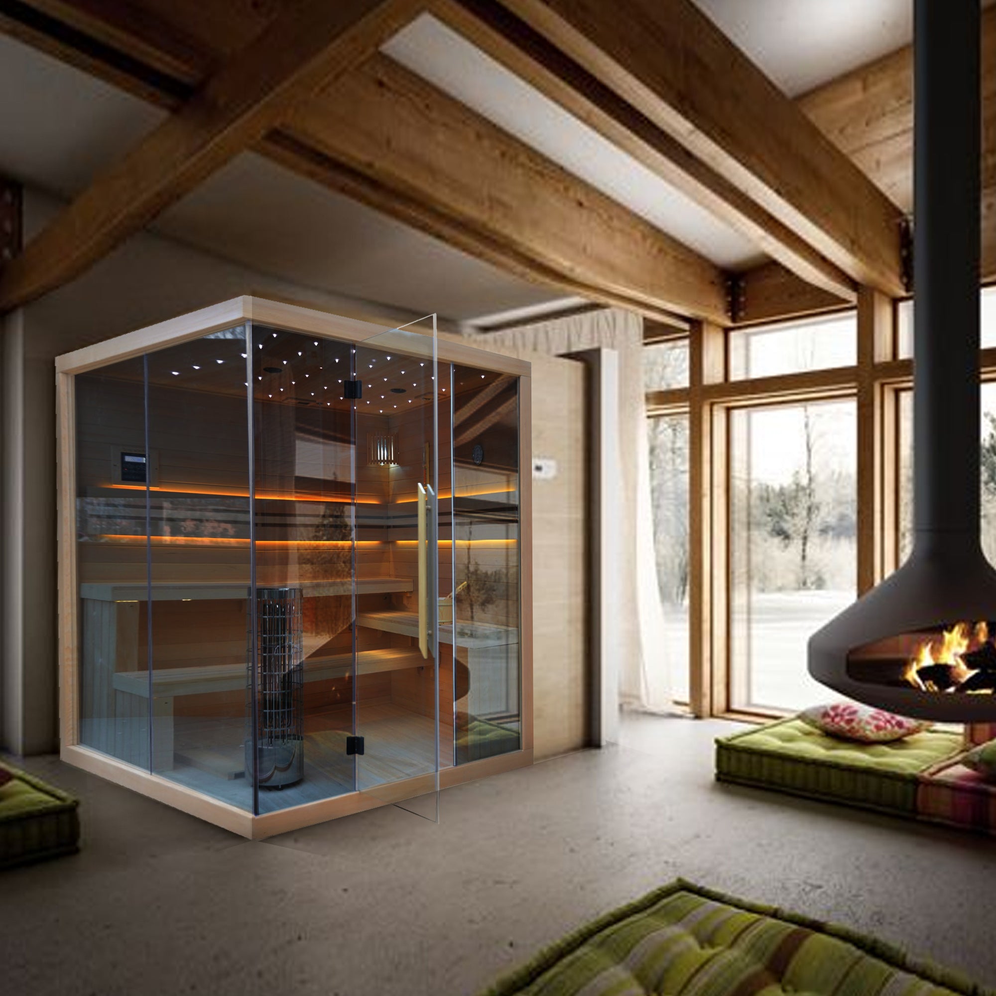 EBARZA SAUNA ROOM LM-T03B -  Sauna Room - ebarza Furniture UAE | Shop Modern Furniture in Abu Dhabi & Dubai - مفروشات ايبازرا في الامارات | تسوق اثاث عصري وديكورات مميزة في دبي وابوظبي
