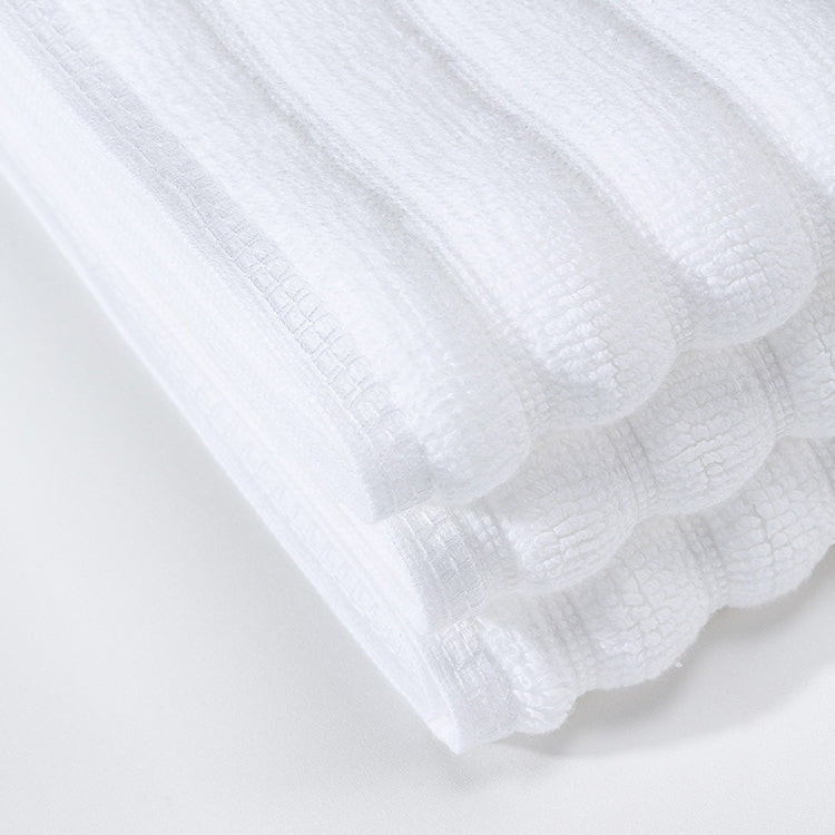 BEACON Ebarza strip bath mat EBM-001 with non-slip surface, white and gray striped design for bathroom safety and comfort.