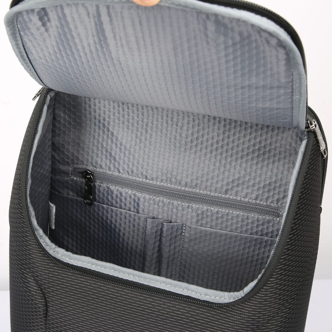 Ebarza travelling backpack by Beacon, with multiple compartments, adjustable straps, and durable fabric for travel and everyday use.