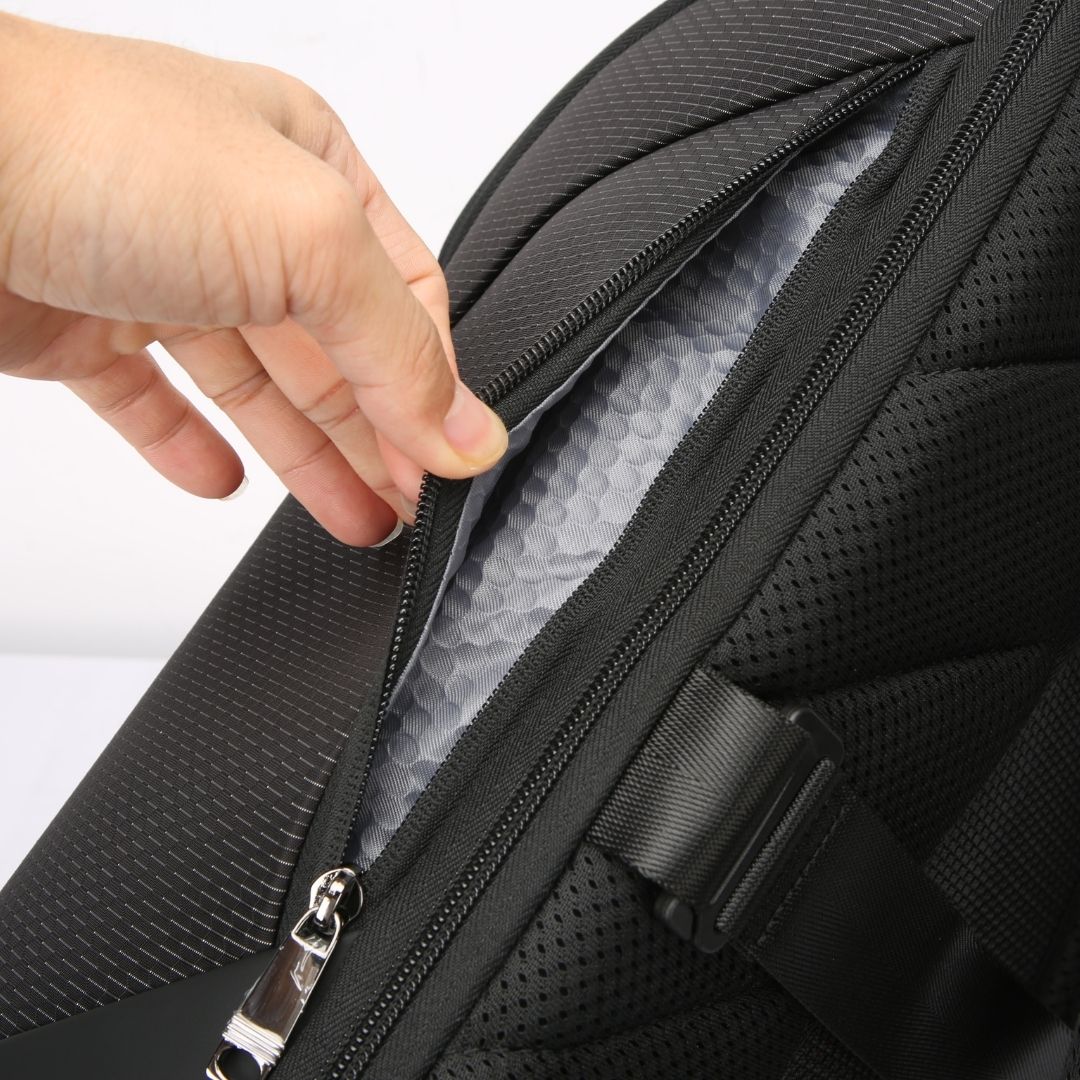 Ebarza travelling backpack by Beacon, durable bag with multiple compartments and adjustable straps for travel and everyday use.