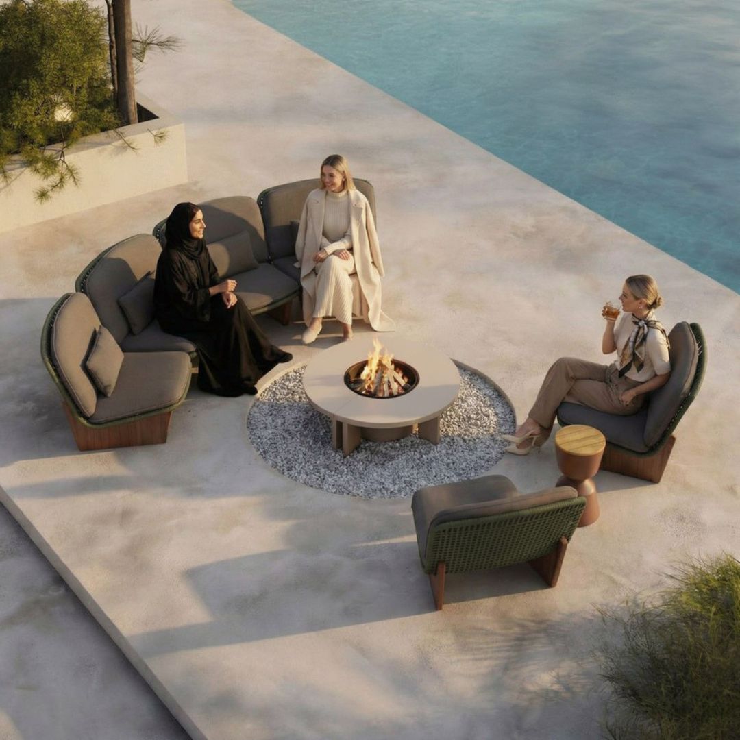 ebarza outdoor coffee table + grill CLOGS OUTDOOR FULL ALUMINIUM COFFEE TABLE WITH BBQ GRILL KT8611B63ALU