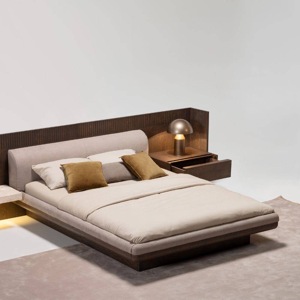 Display Item - Edessa Bedstead With 1X Nightstand Edsa-Bed-YAS -  DISPLAY ITEM - ebarza Furniture UAE | Shop Modern Furniture in Abu Dhabi & Dubai - مفروشات ايبازرا في الامارات | تسوق اثاث عصري وديكورات مميزة في دبي وابوظبي