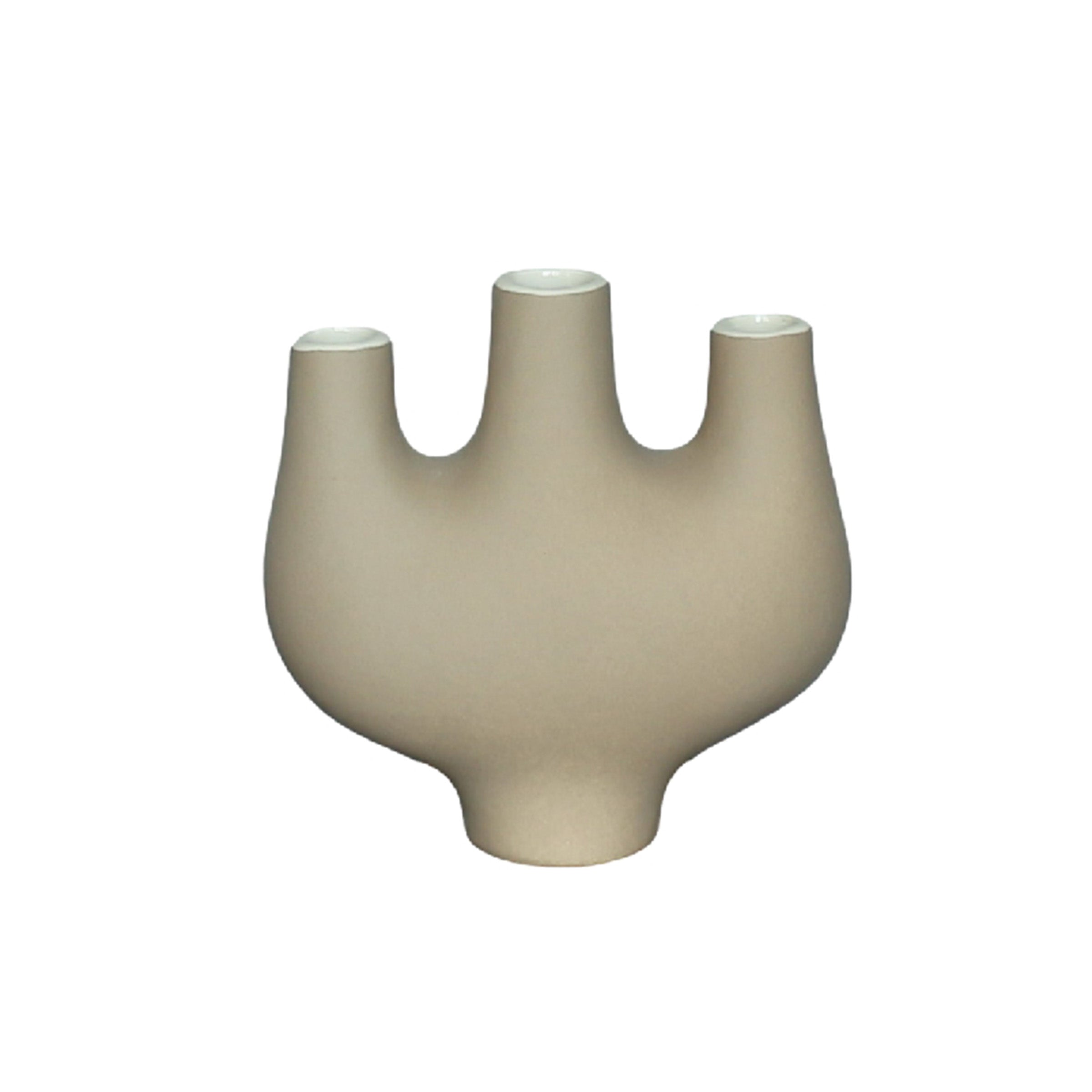 Modern light brown Eglo Ambilobe vase, stylish ceramic vase with sleek design, perfect for home decor or floral arrangements.