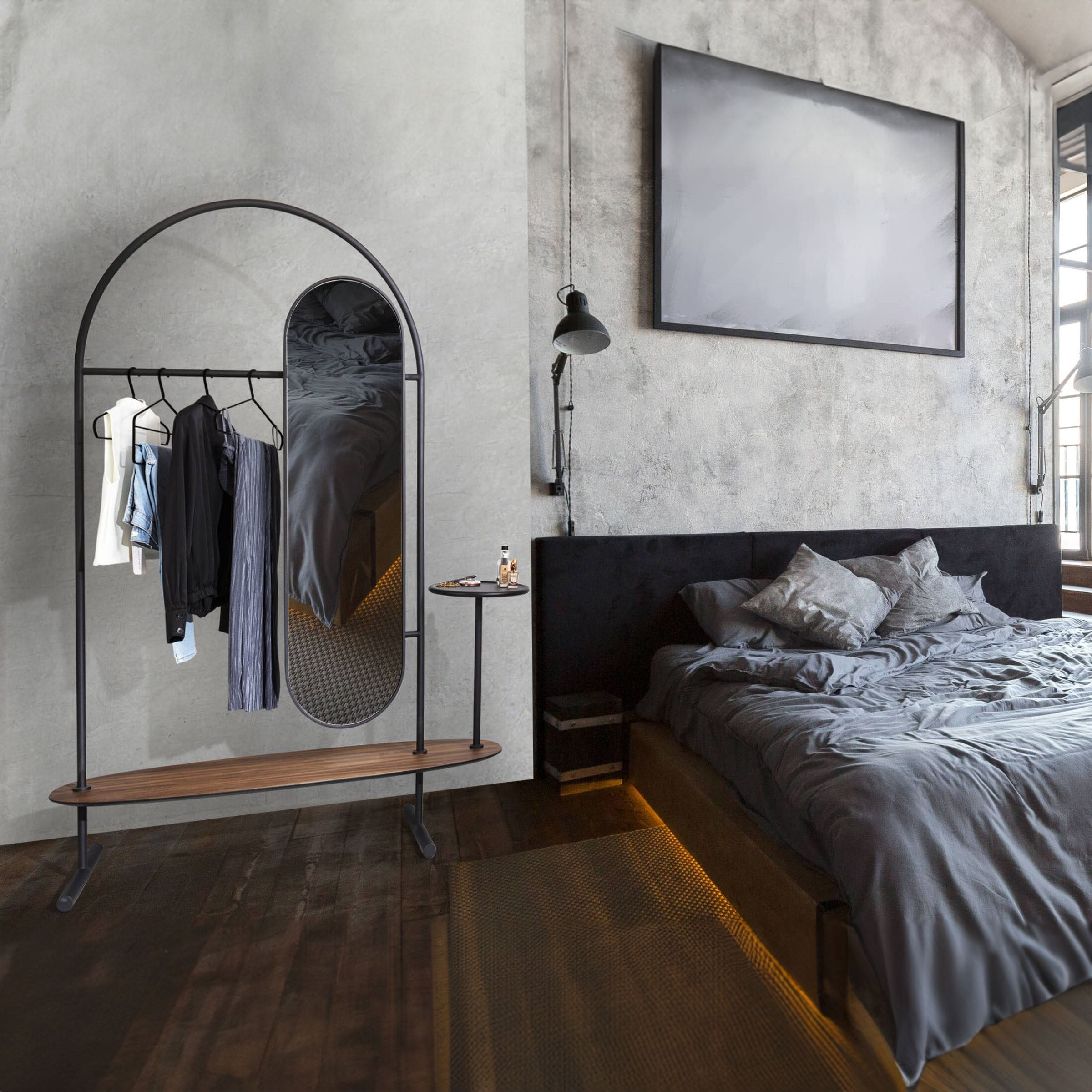 Electra Mirror EM001-TG by TOGO HOME STYLE, modern rectangular dresser mirror with a sleek frame, ideal for contemporary bedroom decor.