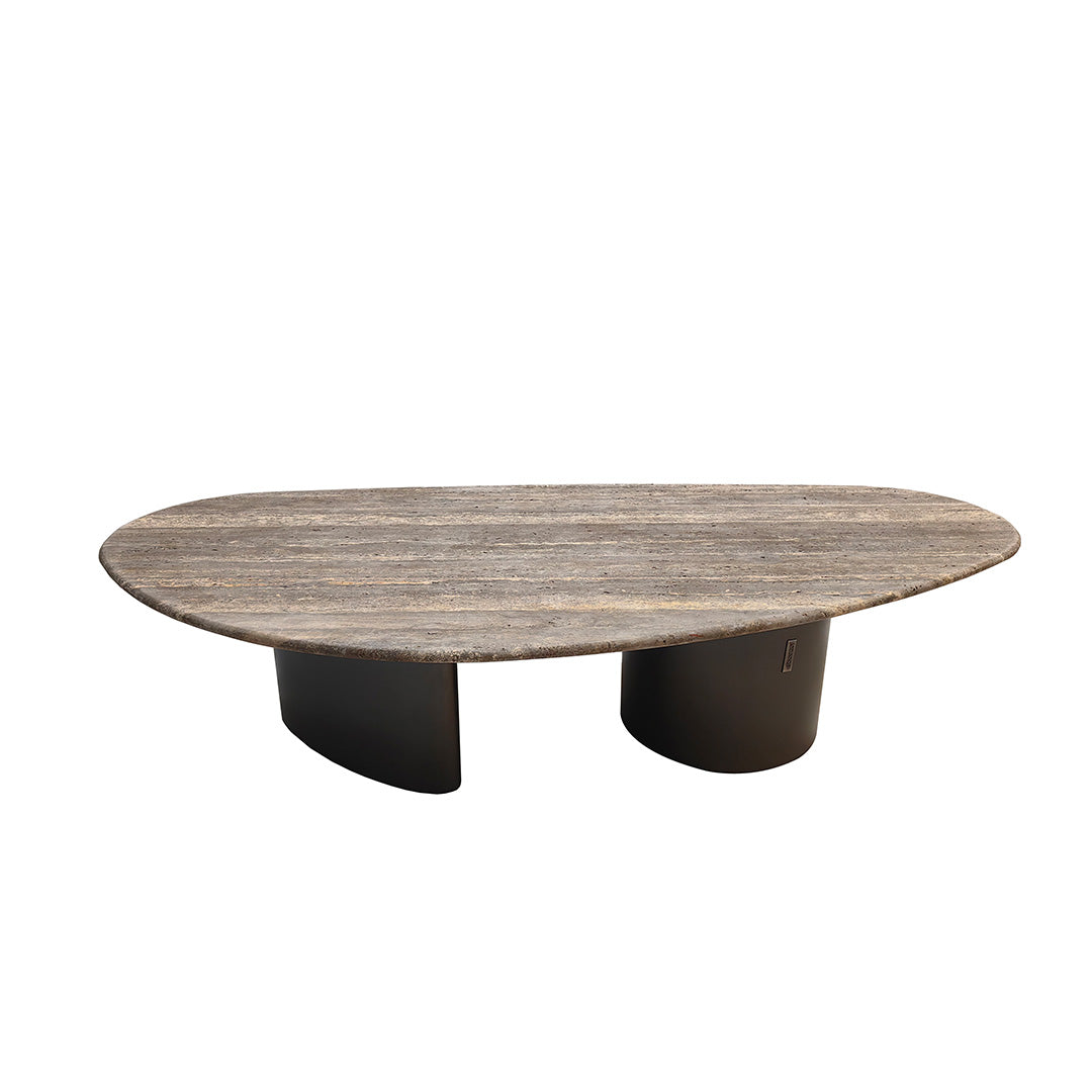 Ephesus Travertine Coffee Table by A2STONE featuring a rectangular design with natural travertine surface and sturdy legs.