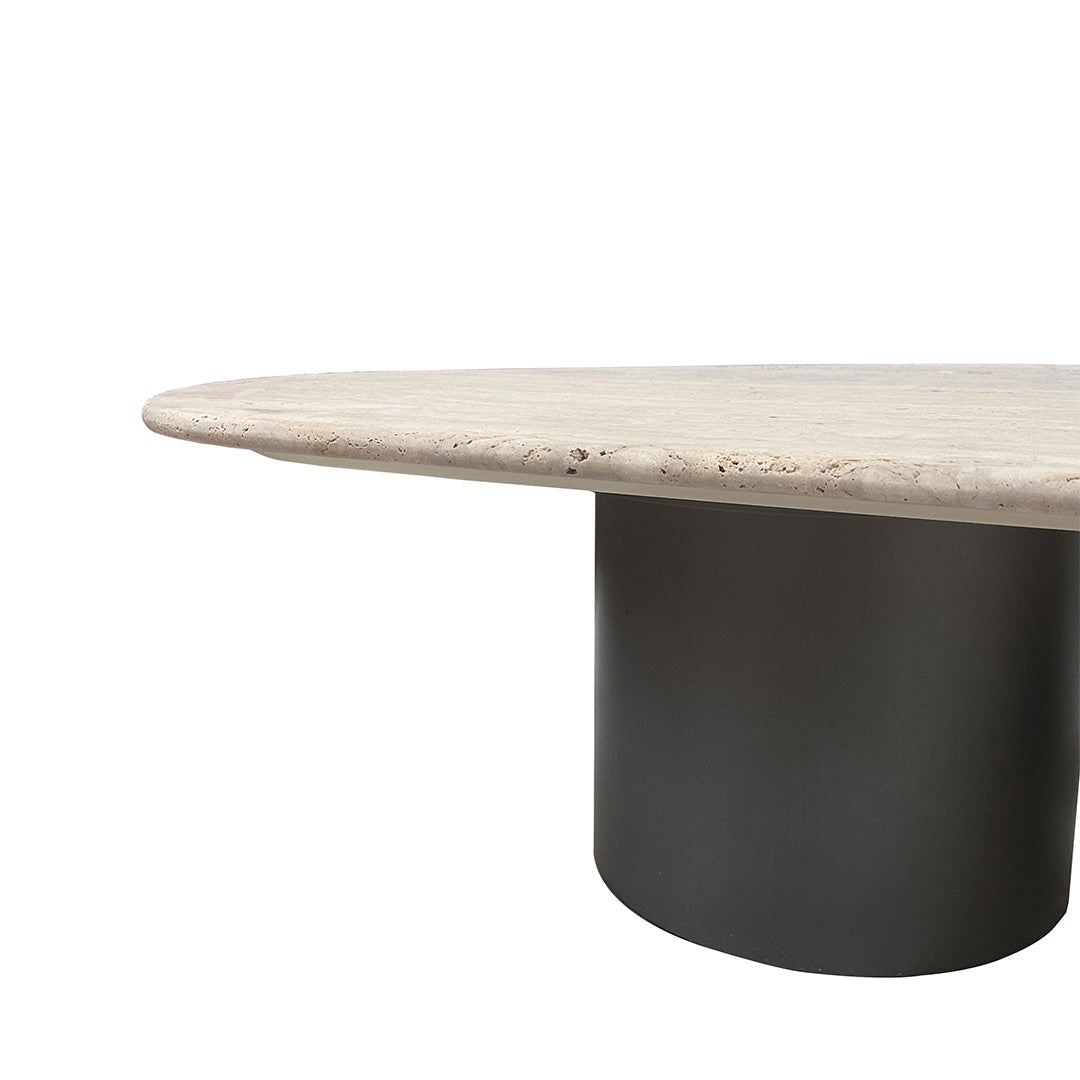 Pre-order 90 Days Delivery Ephesus Travertine Side Table - EB03ST -  Side Tables - ebarza Furniture UAE | Shop Modern Furniture in Abu Dhabi & Dubai - مفروشات ايبازرا في الامارات | تسوق اثاث عصري وديكورات مميزة في دبي وابوظبي