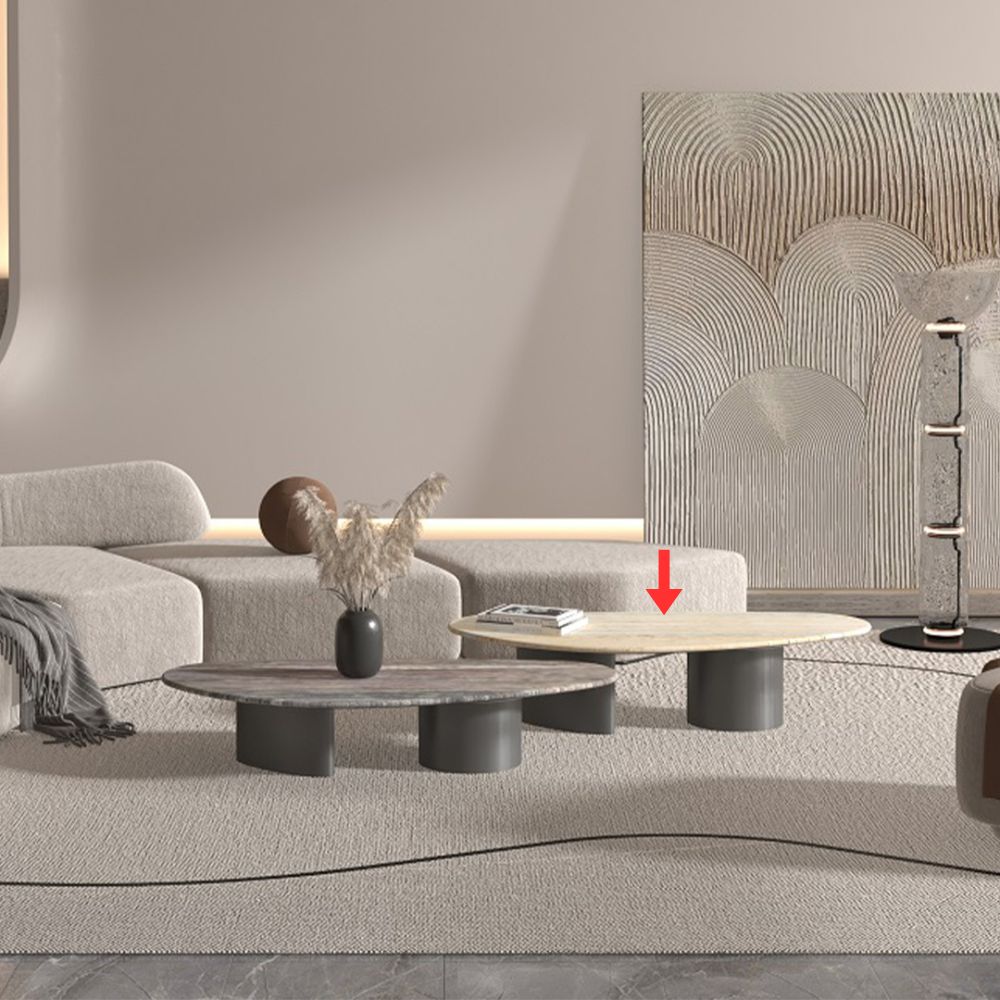 Ephesus Travertine Side Table by A2STONE, featuring a square design with natural travertine surface and sturdy base.